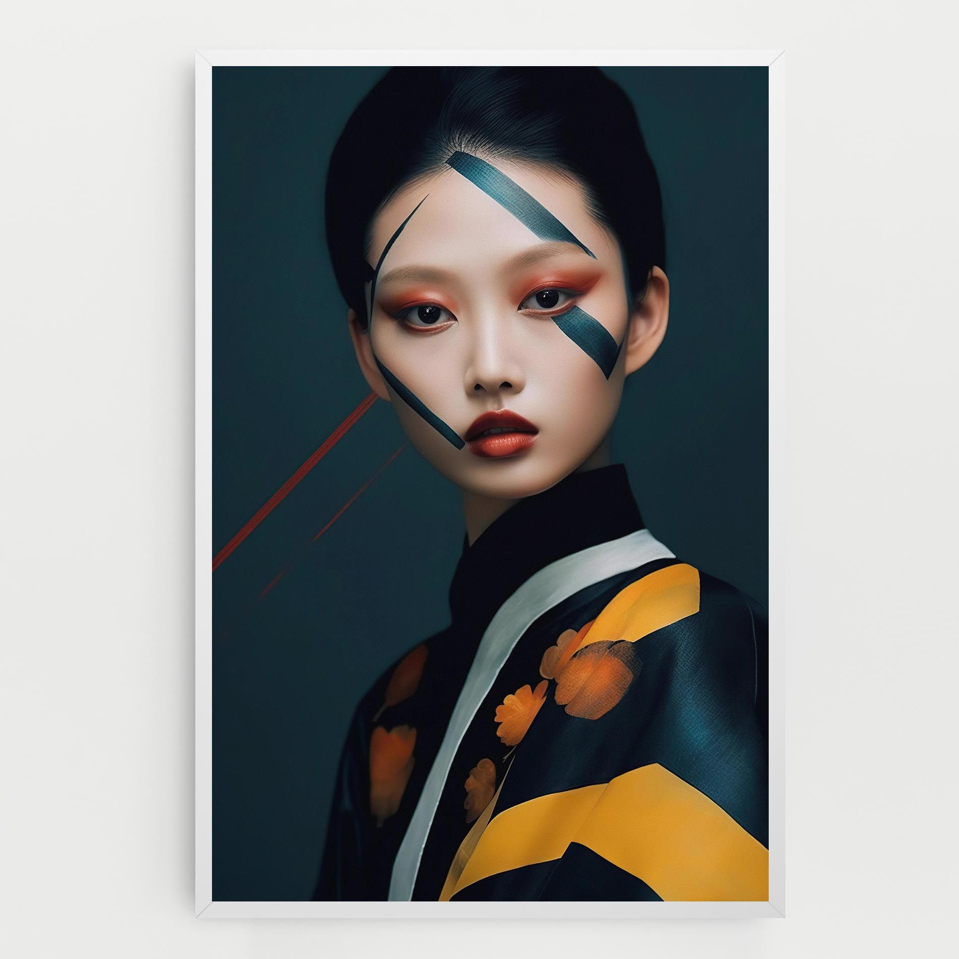 Asian Painted Woman mockup 0