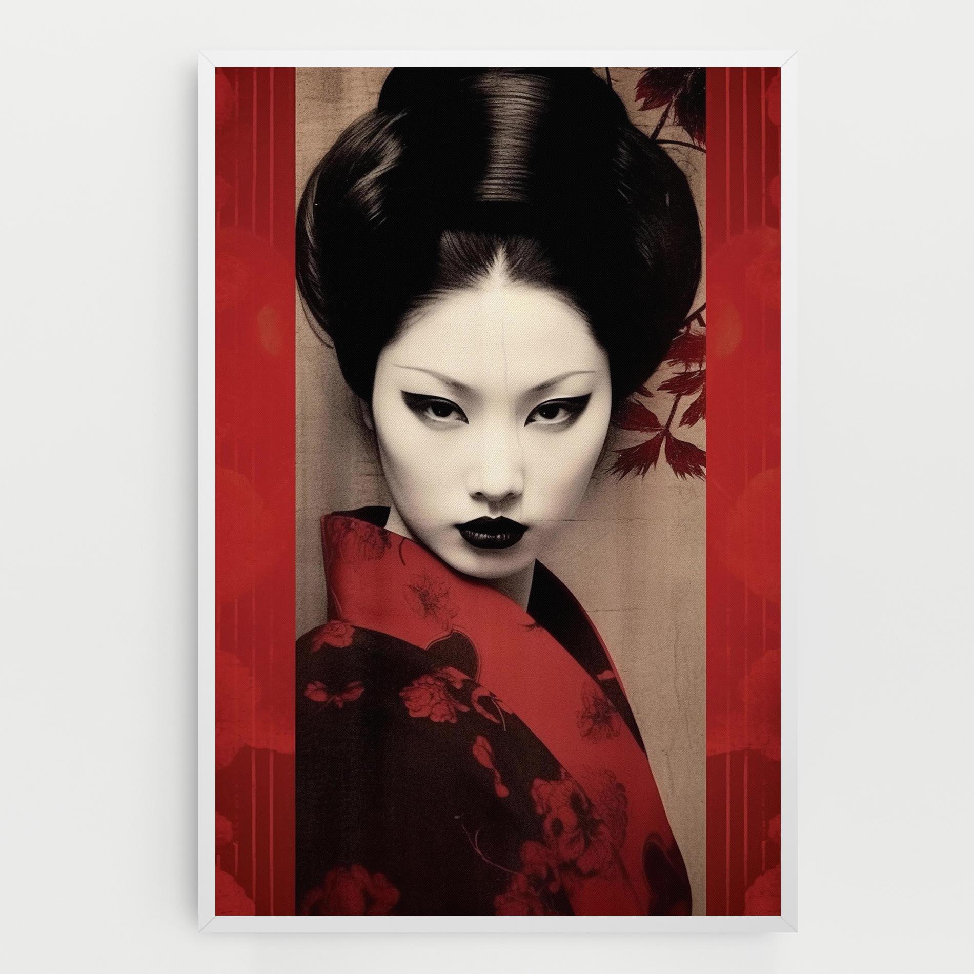 Leinwandbild Black Asiatic Makeup mockup 0