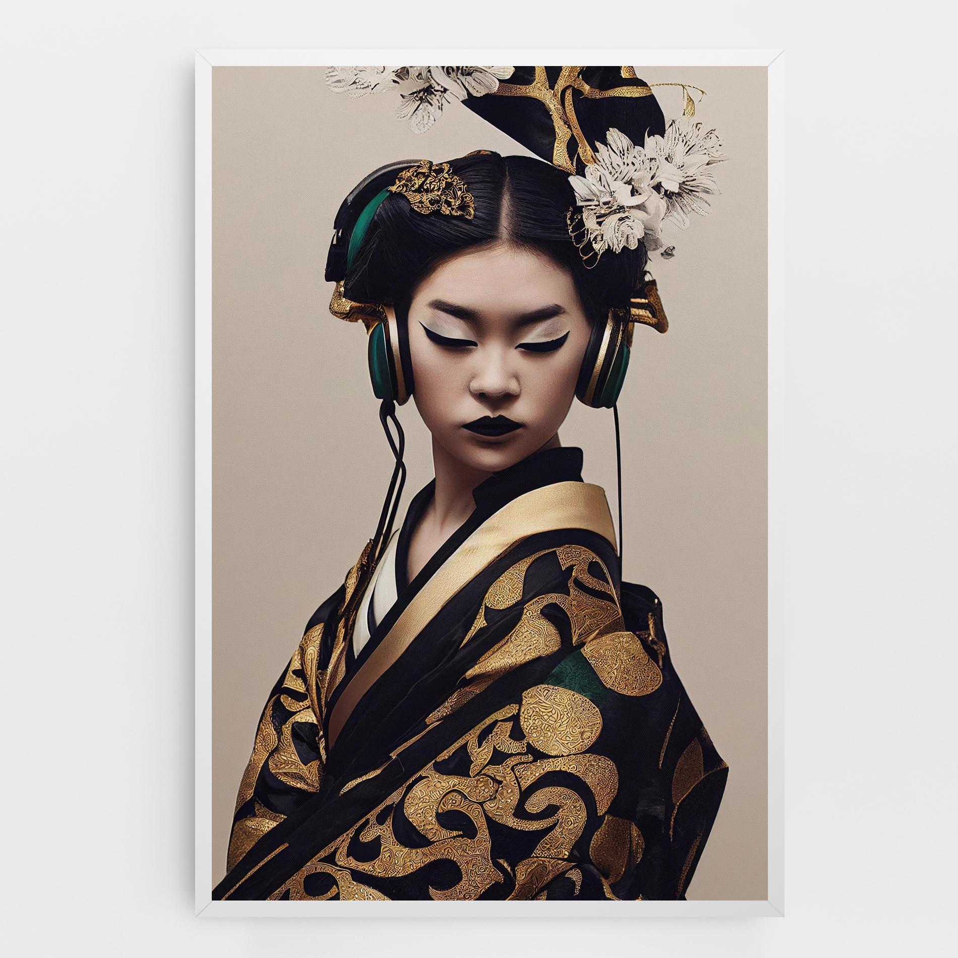 Leinwandbild Kimono Headphones mockup 0