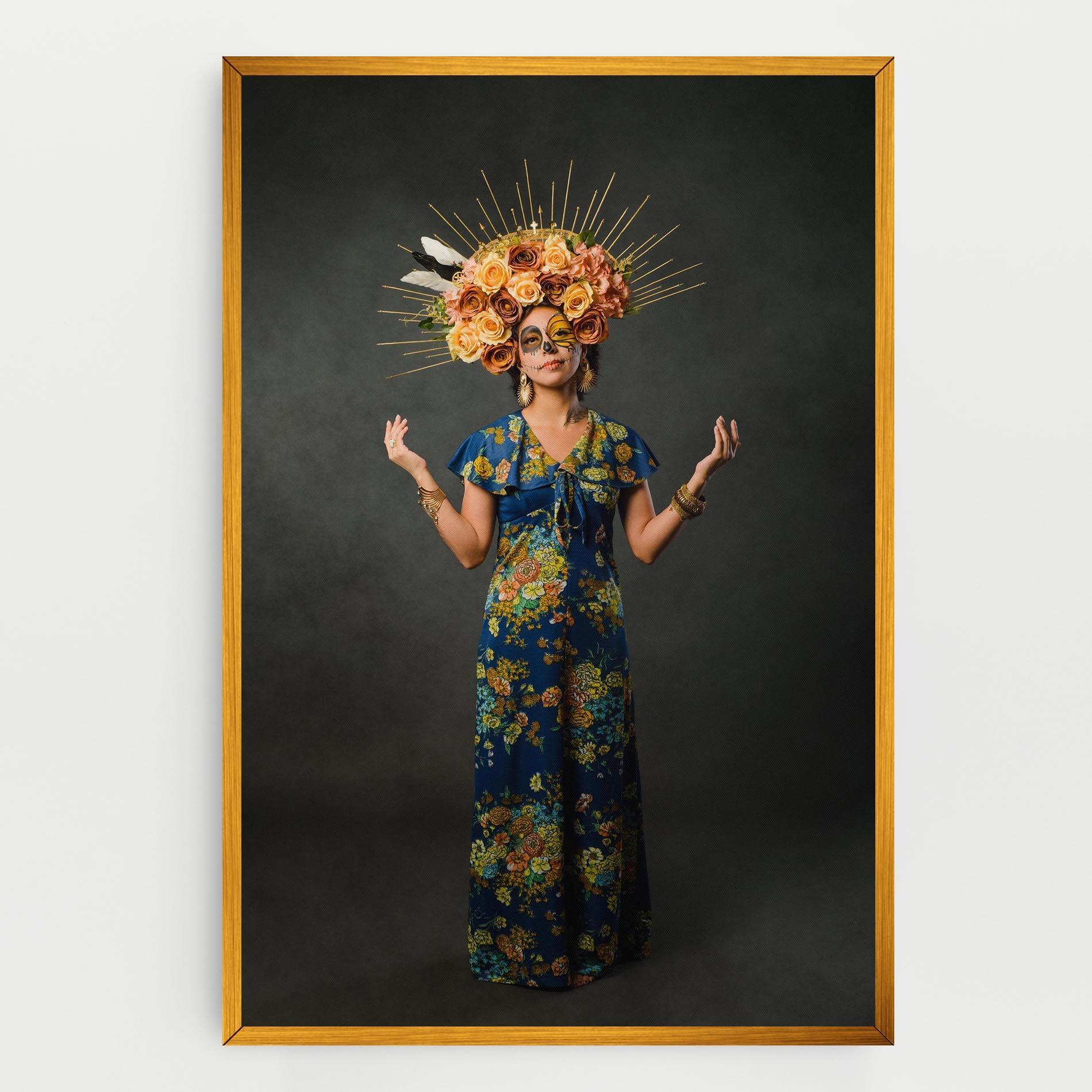 Leinwandbild Sugar Skull Makeup mockup 0