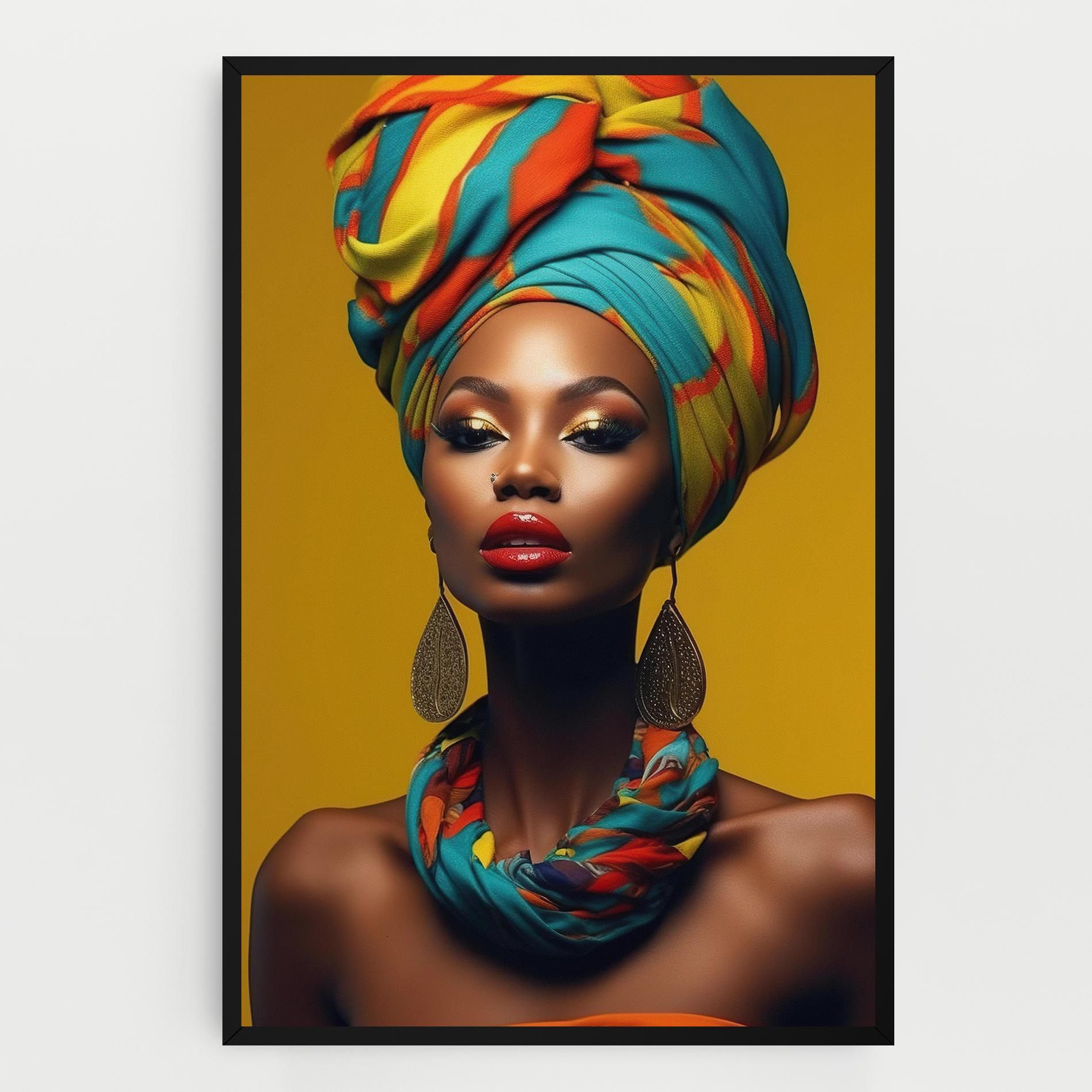African Yellow Portrait mockup 0