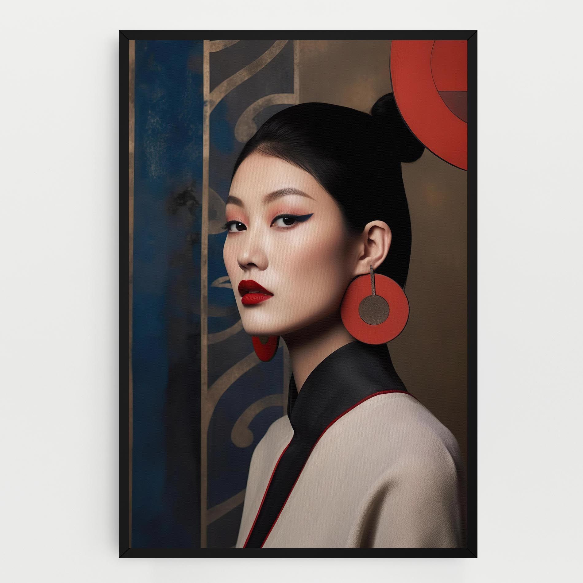 Asian Big Earrings mockup 0