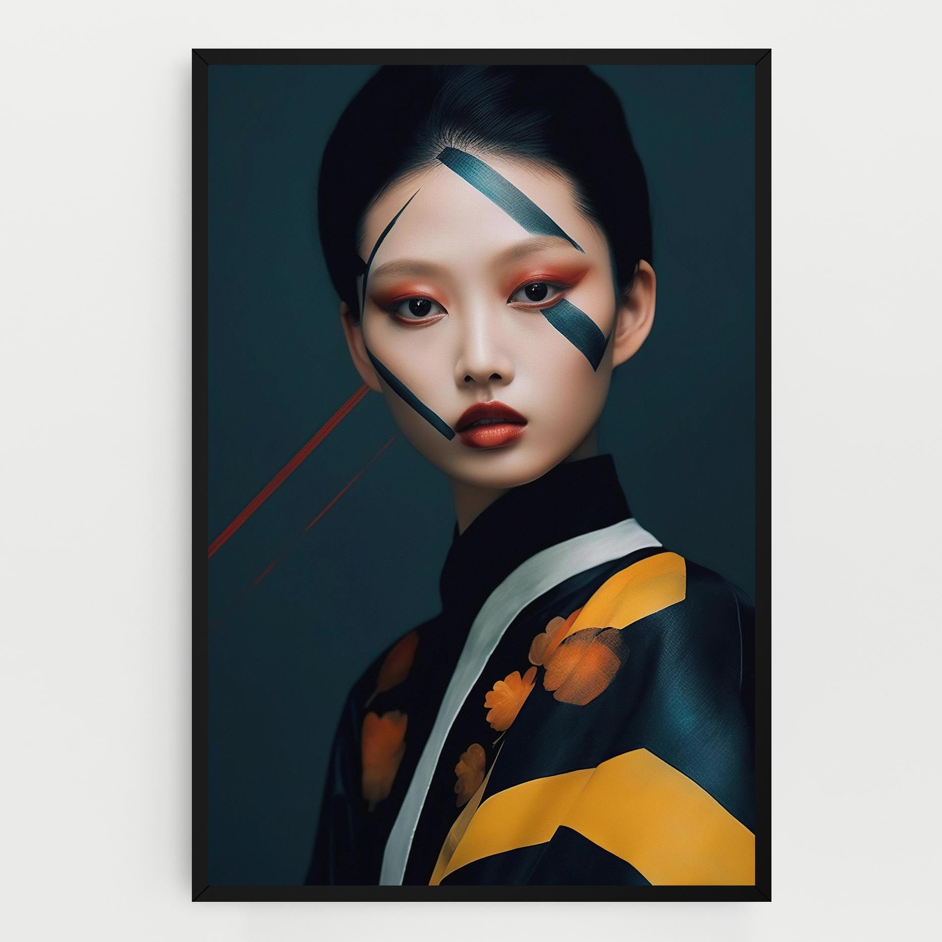 Asian Painted Woman mockup 0