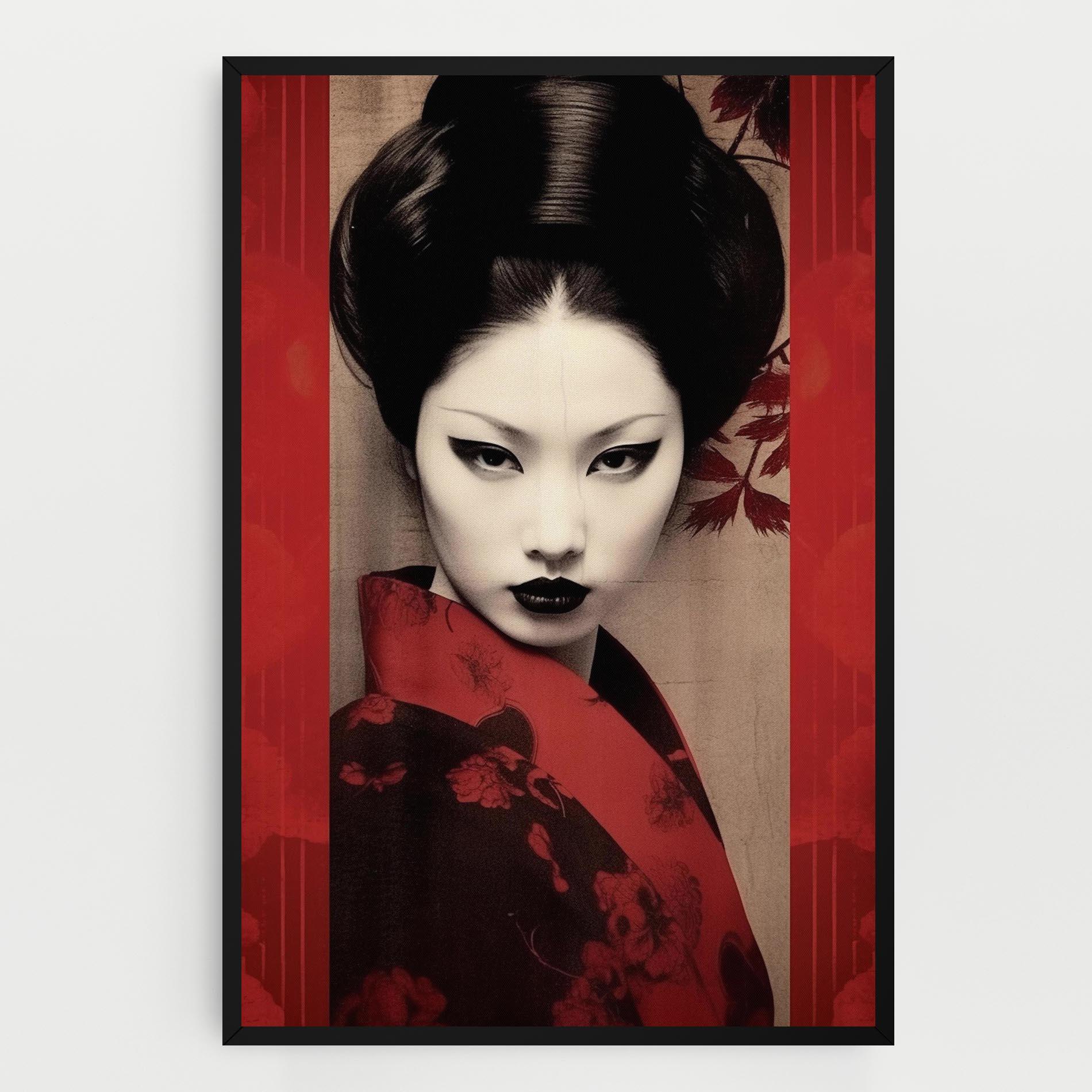 Leinwandbild Black Asiatic Makeup mockup 0