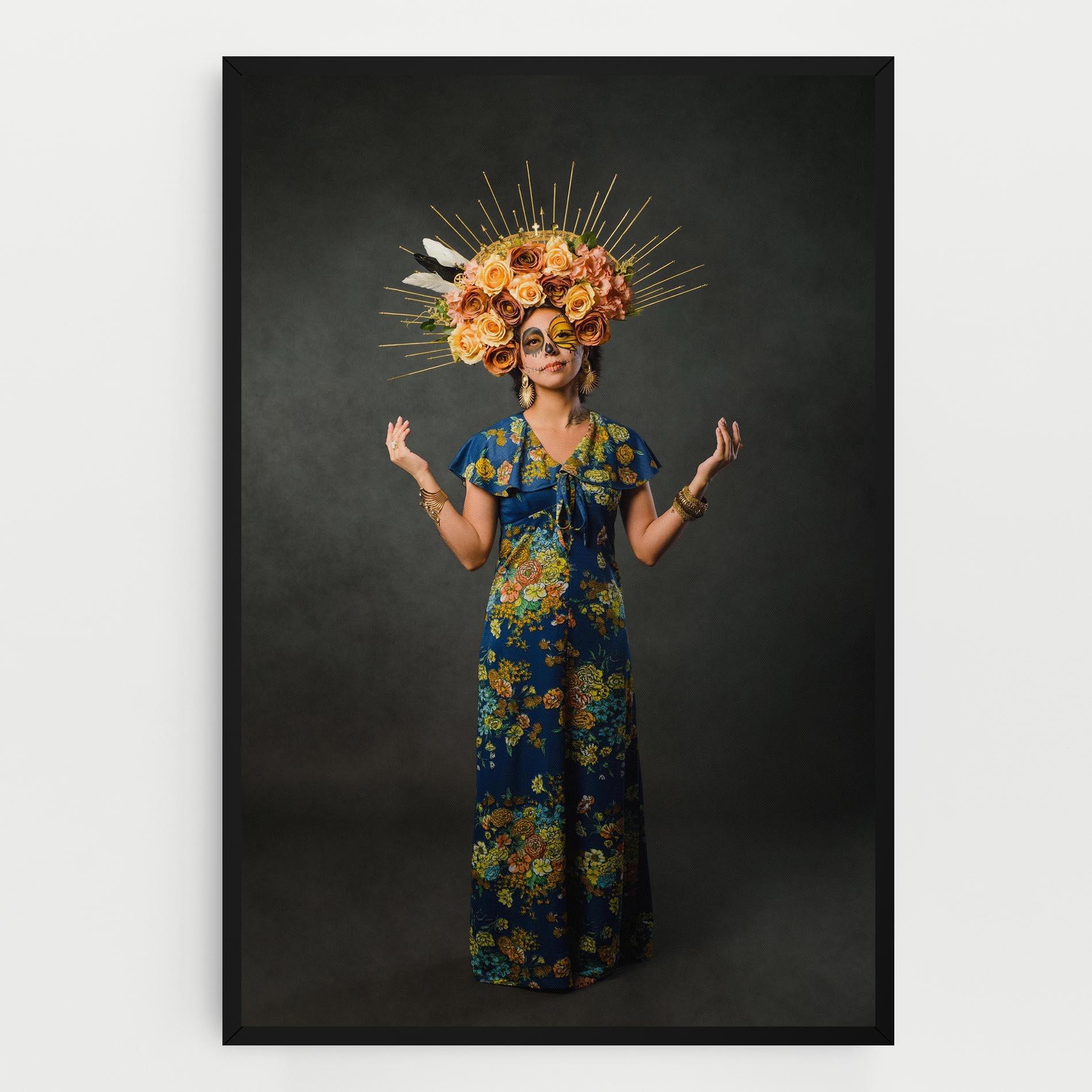 Leinwandbild Sugar Skull Makeup mockup 0