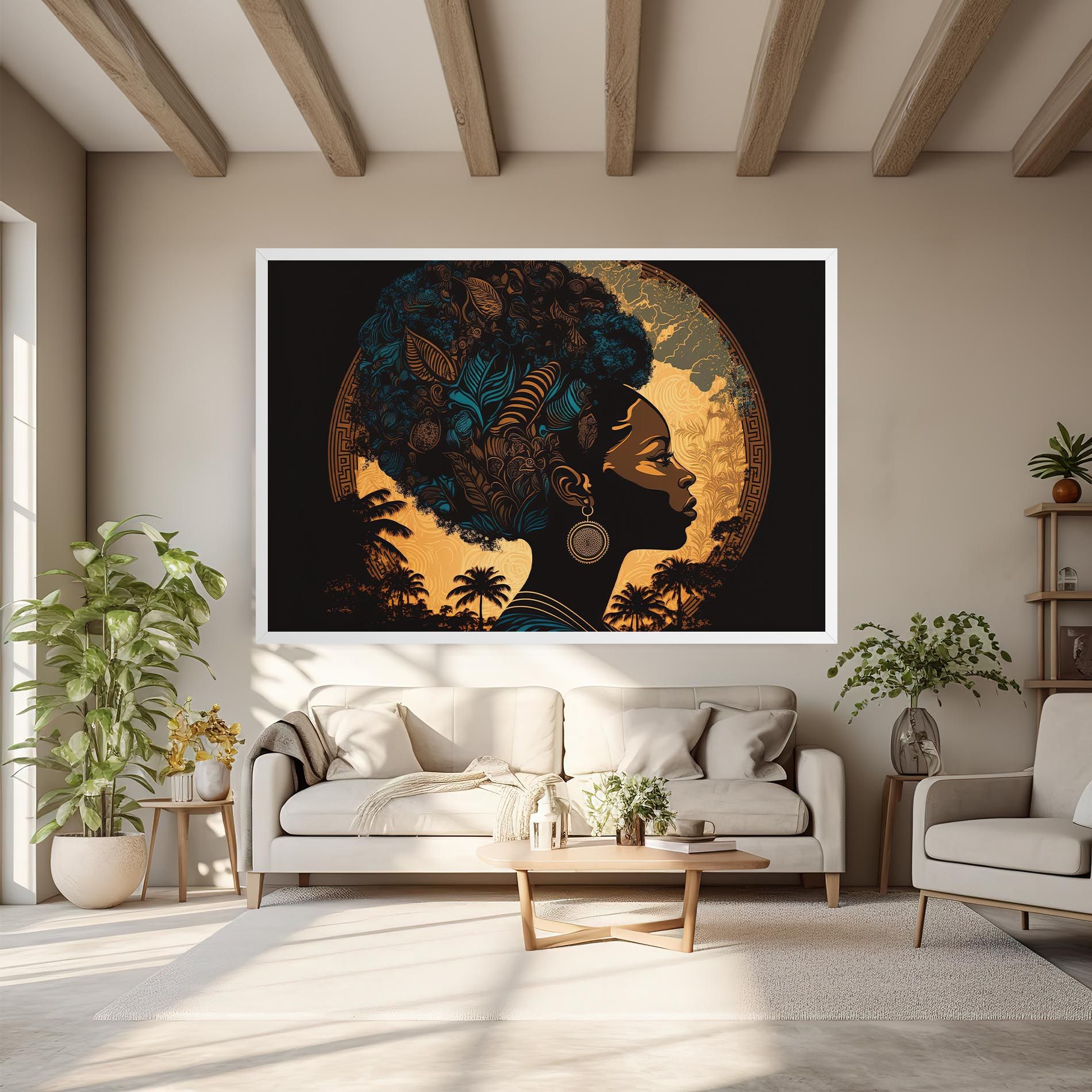 African Profile Woman mockup 6