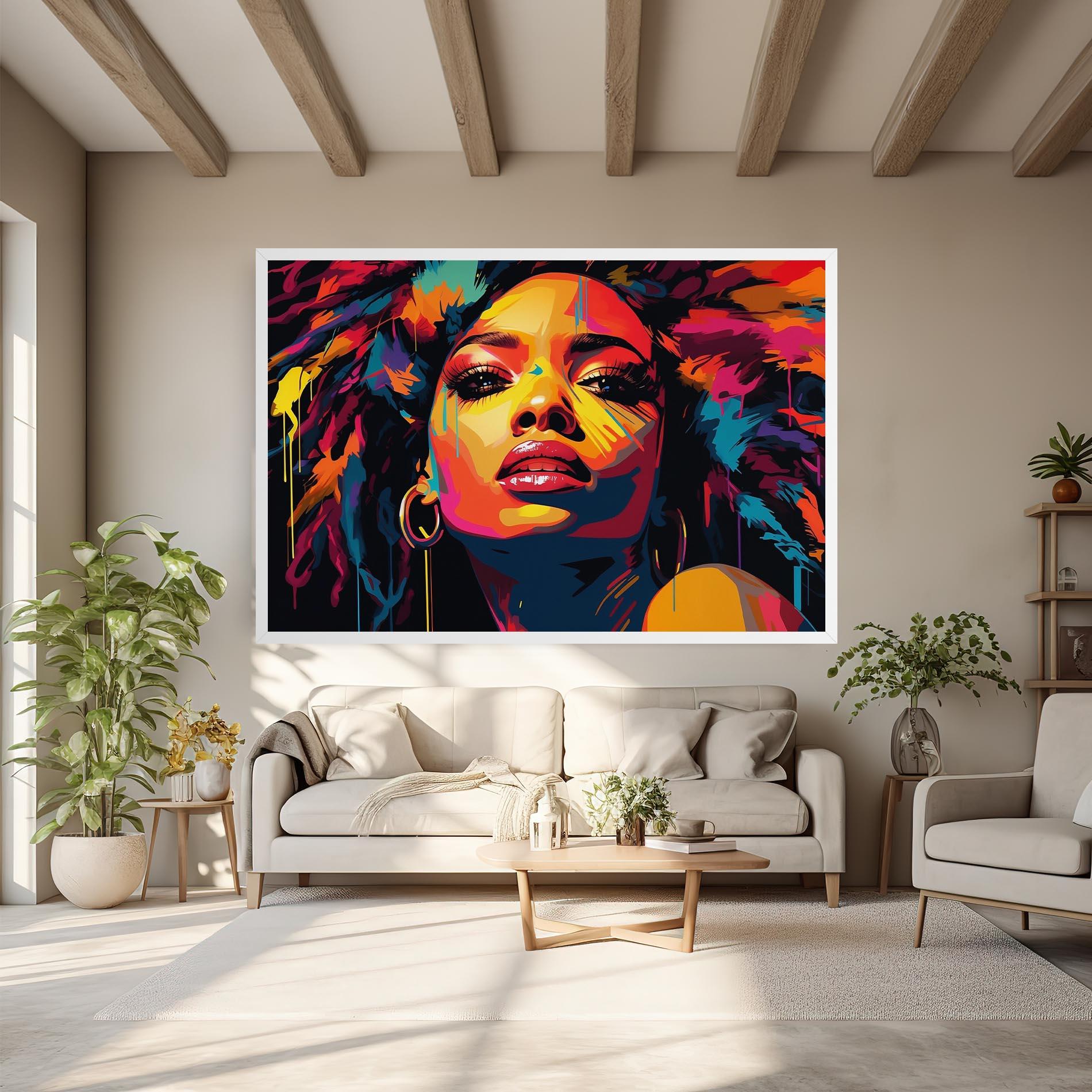 Leinwandbild Beautiful African Art mockup 6