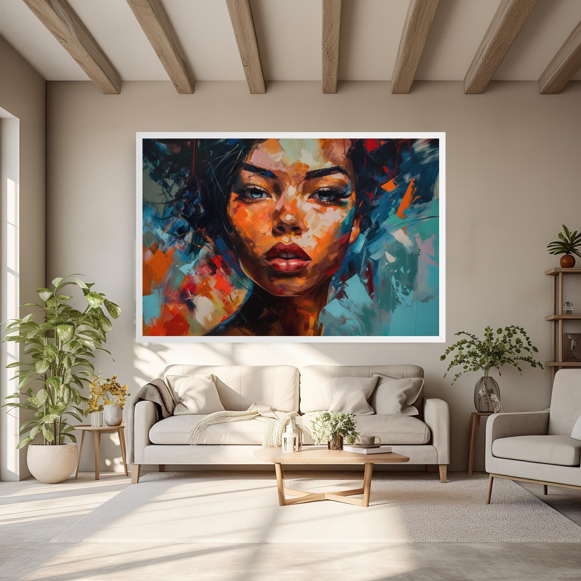 Intense Fiery Portrait mockup 6