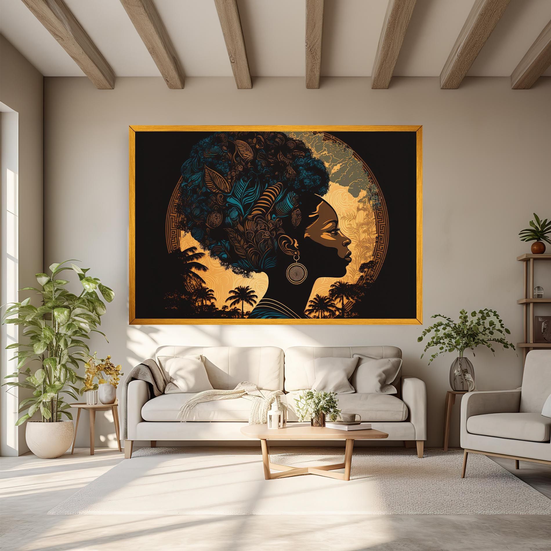 African Profile Woman mockup 6