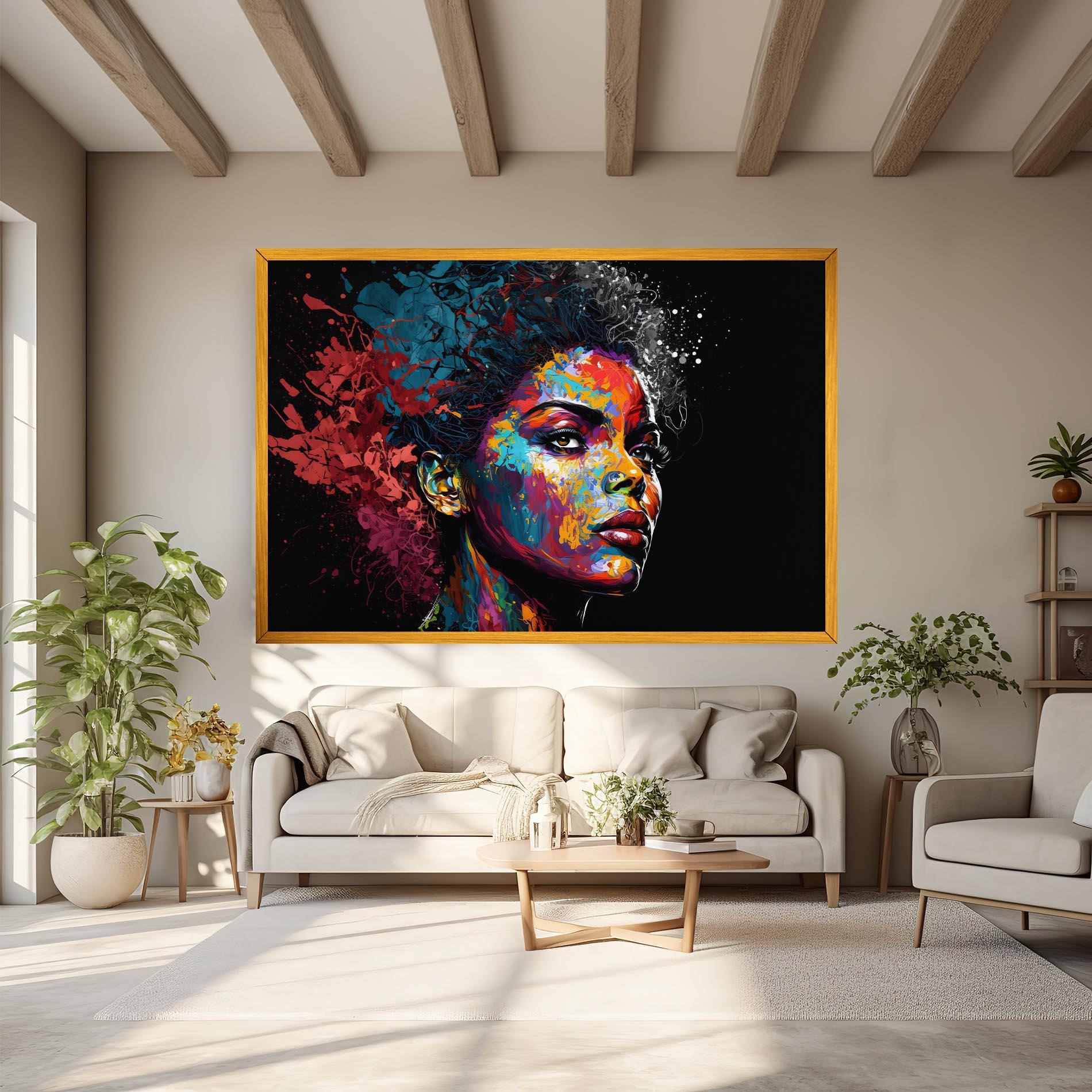 Leinwandbild American Woman Splashes mockup 6