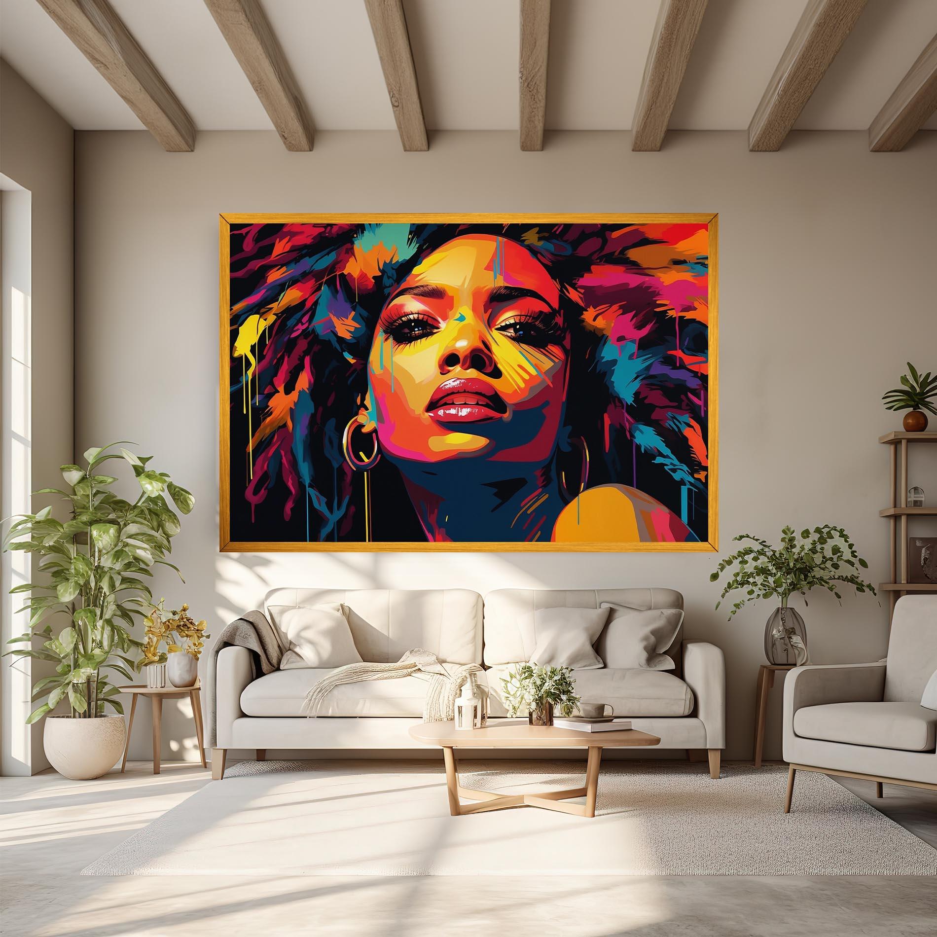 Leinwandbild Beautiful African Art mockup 6