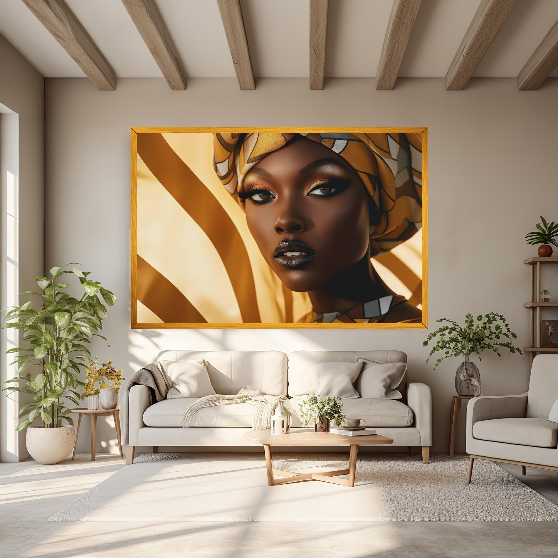 Leinwandbild Fashion African Woman mockup 6