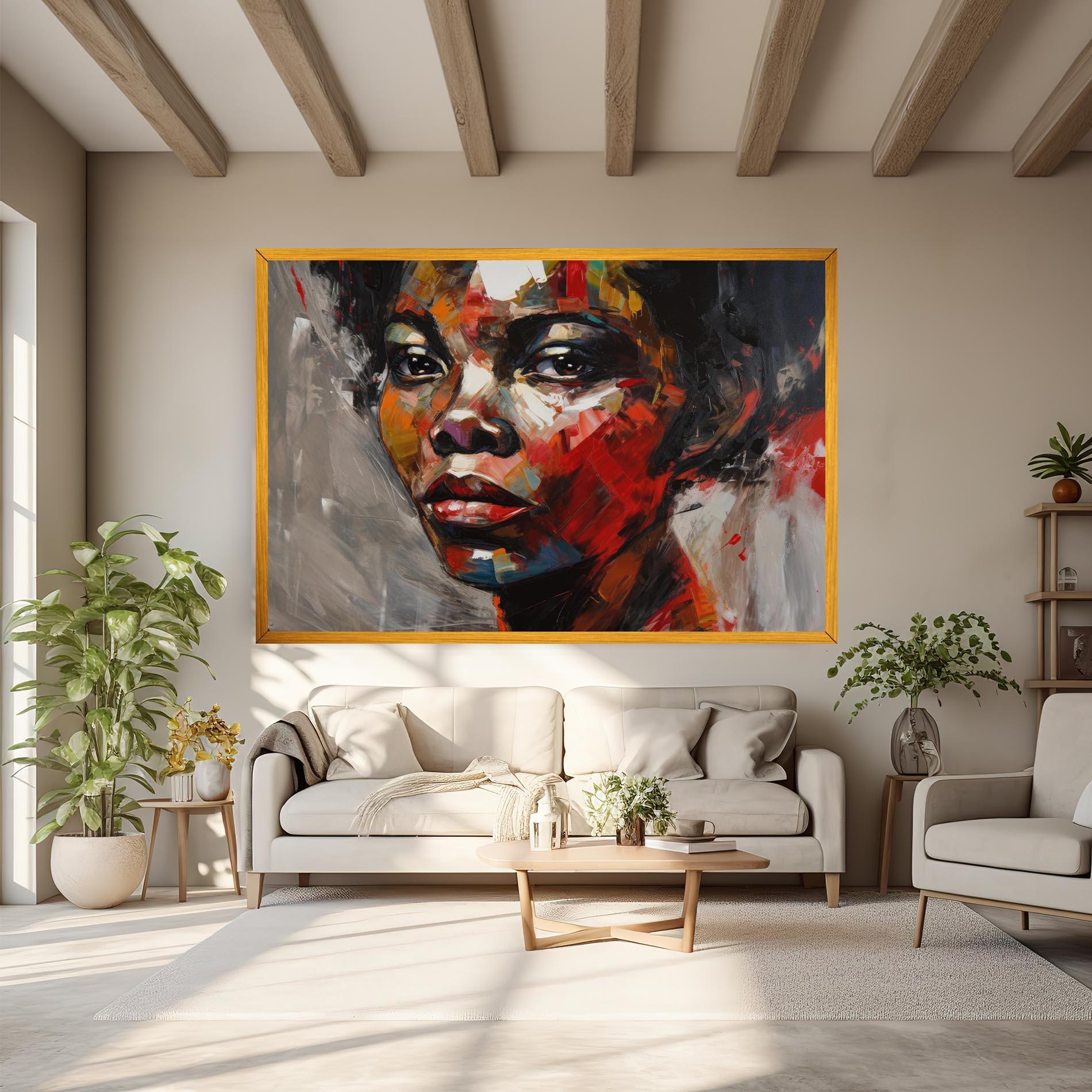 Leinwandbild Intense Portrait Art mockup 6