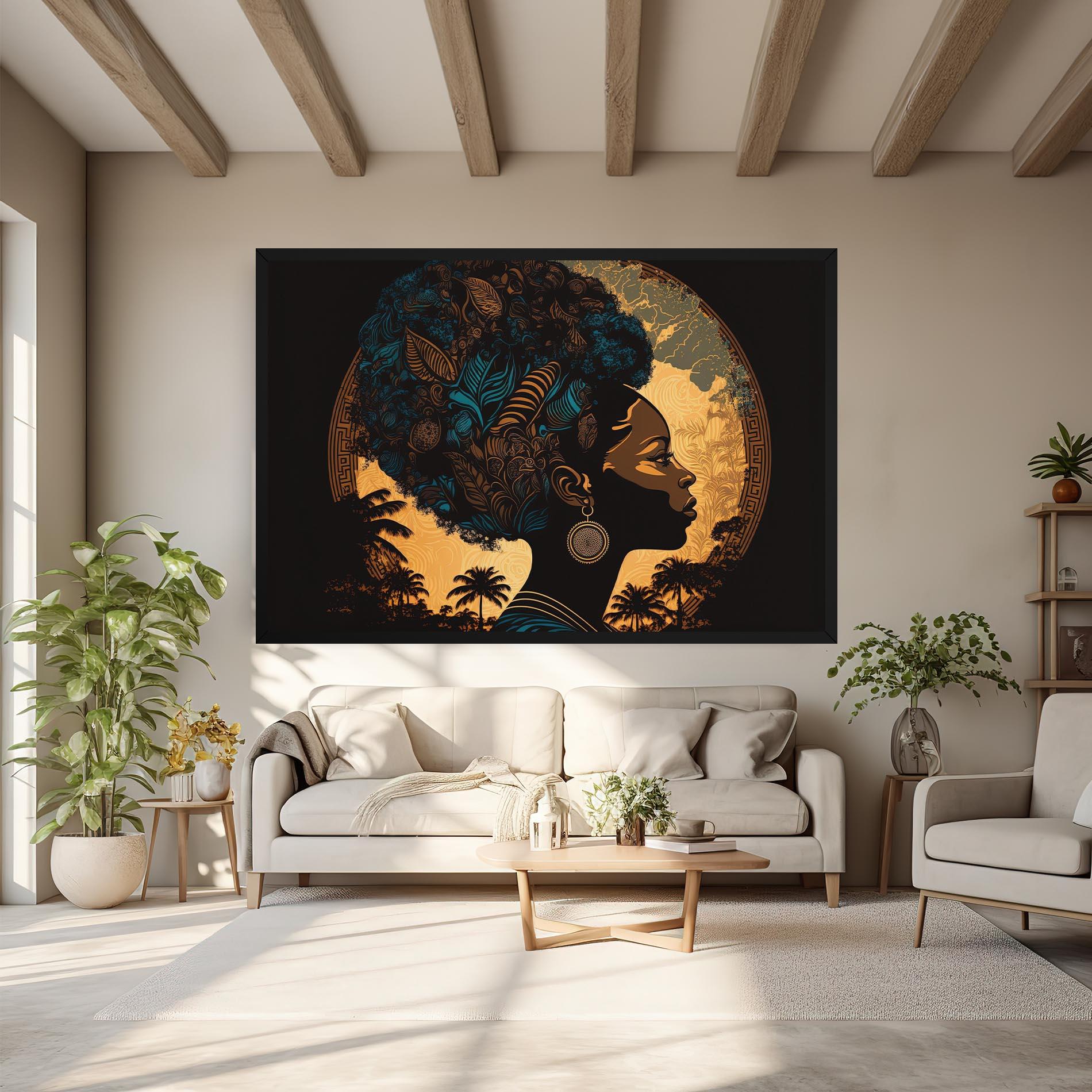 Leinwandbild African Profile Woman mockup 6