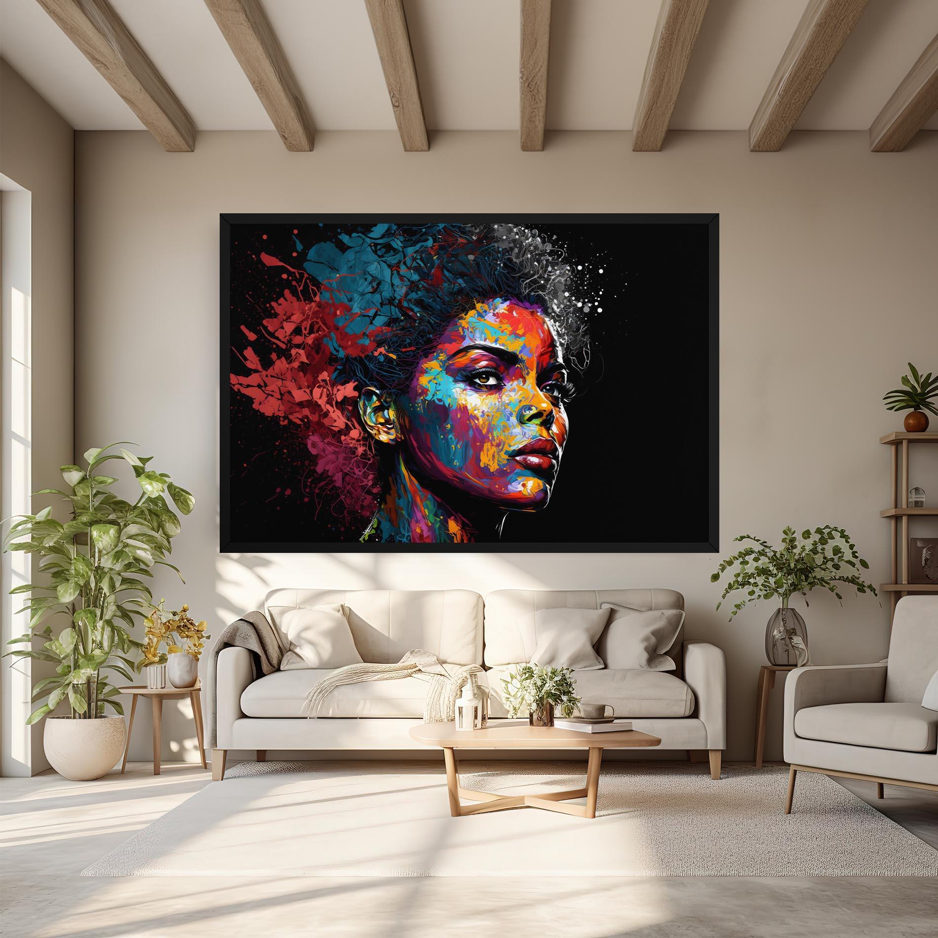 Leinwandbild American Woman Splashes mockup 6