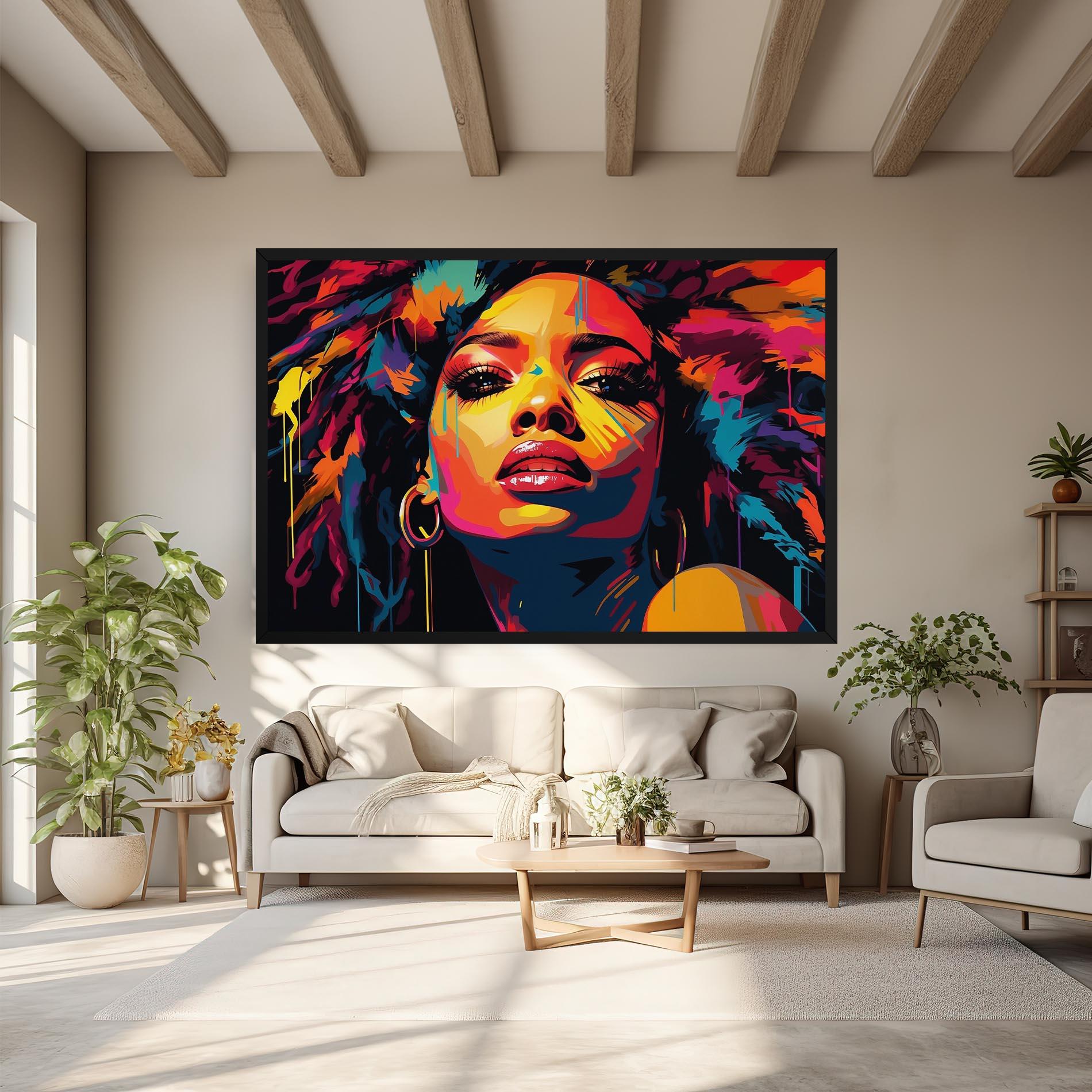 Leinwandbild Beautiful African Art mockup 6