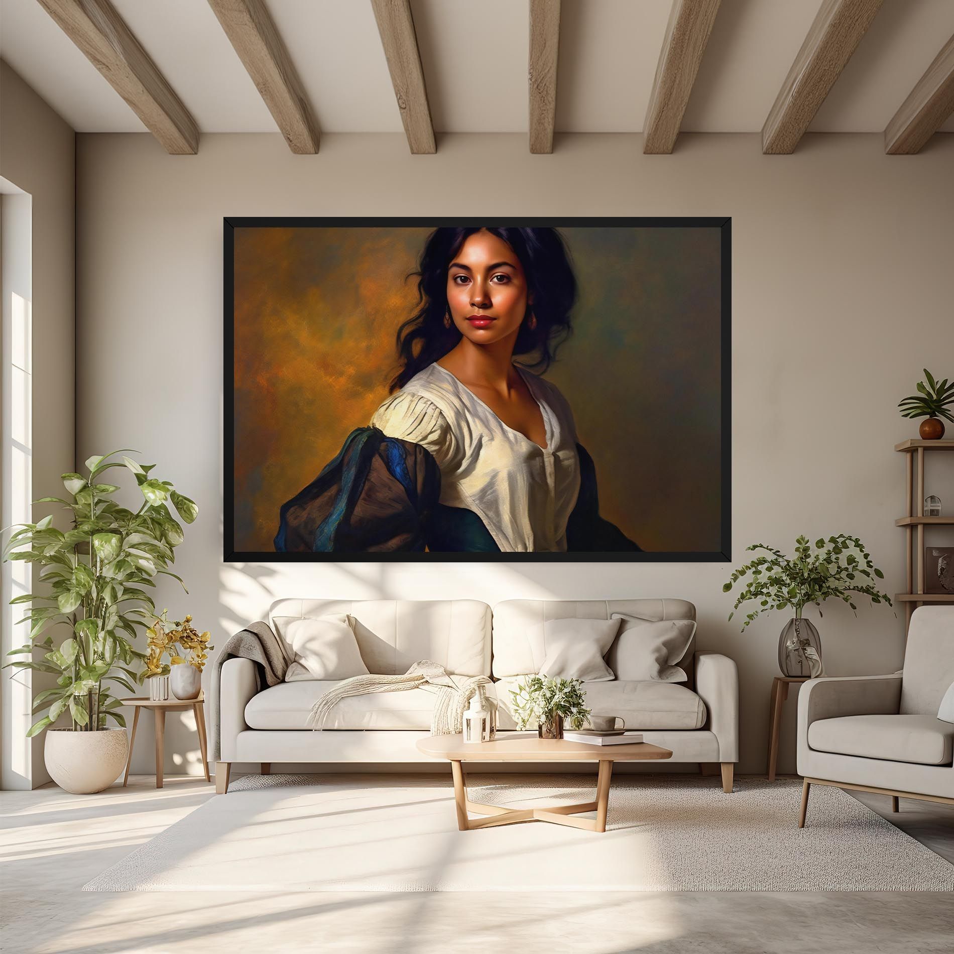 Beautiful Brunette Art mockup 6