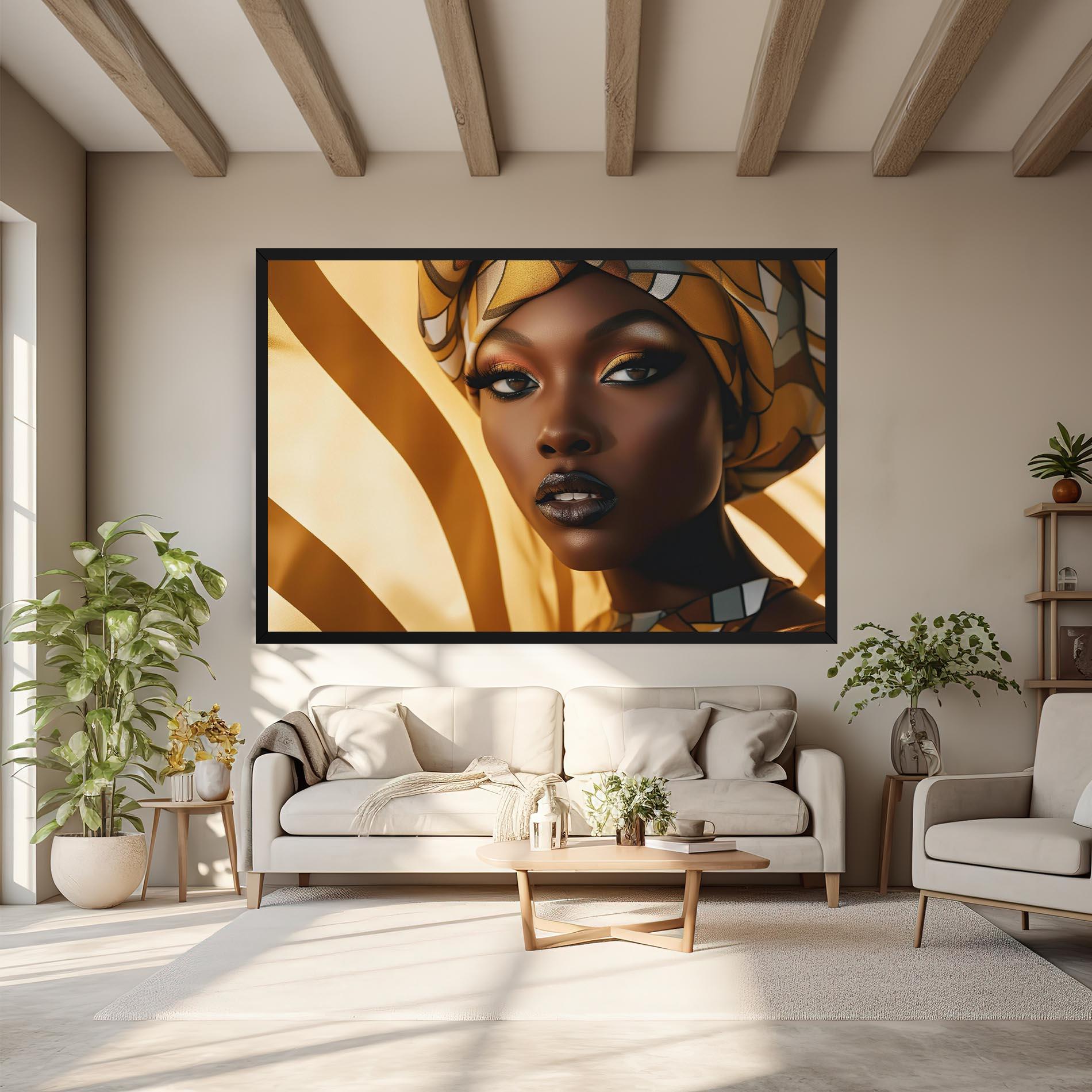 Leinwandbild Fashion African Woman mockup 6