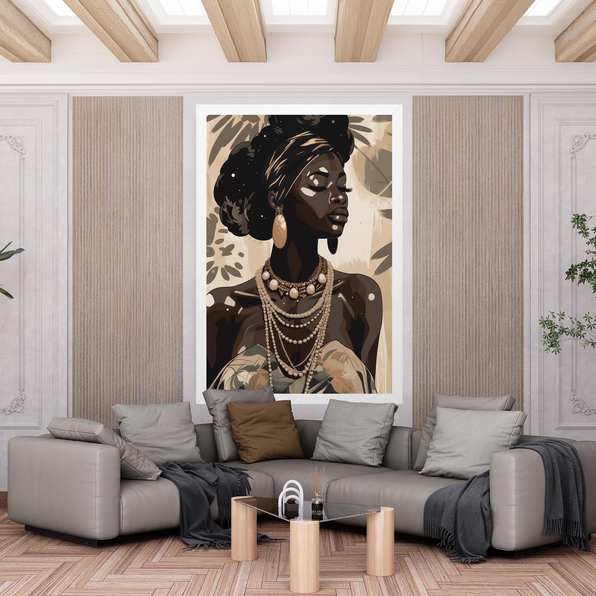 African Woman On Cream mockup 6