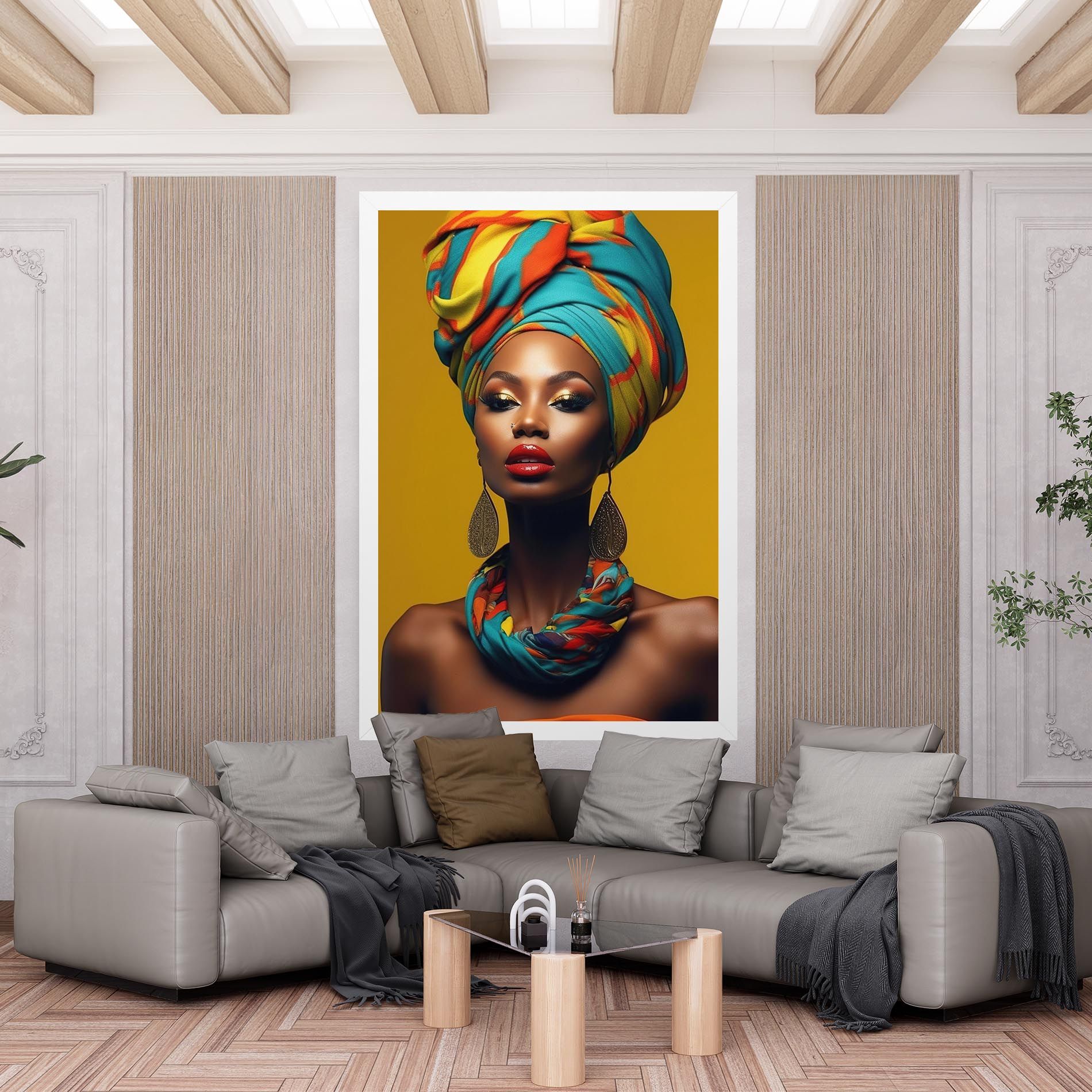 African Yellow Portrait mockup 6