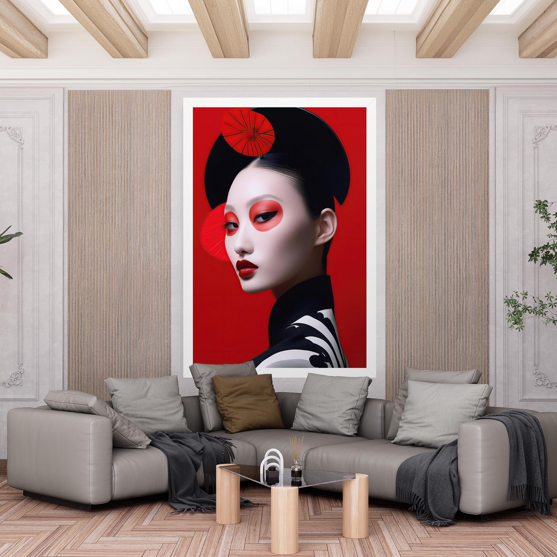 Leinwandbild Asiatic Red Makeup mockup 6
