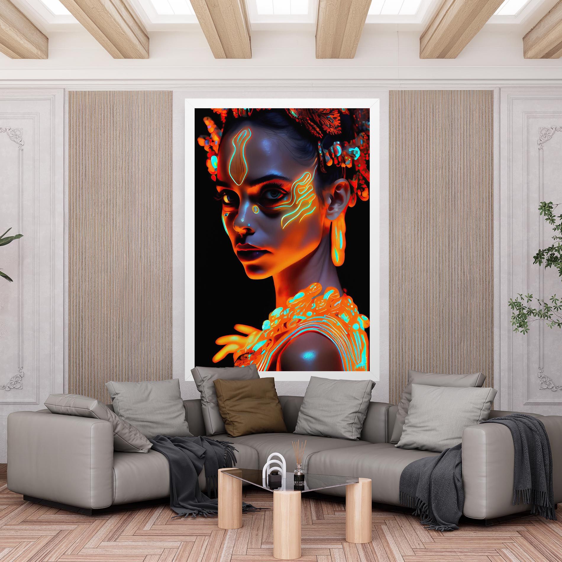 Glowing Face Paint mockup 6