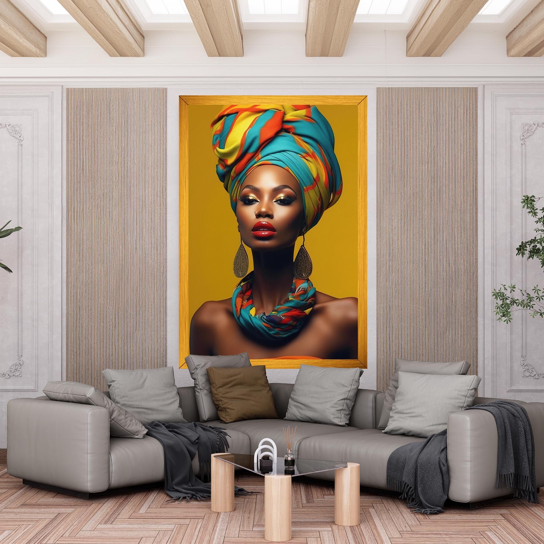 African Yellow Portrait mockup 6