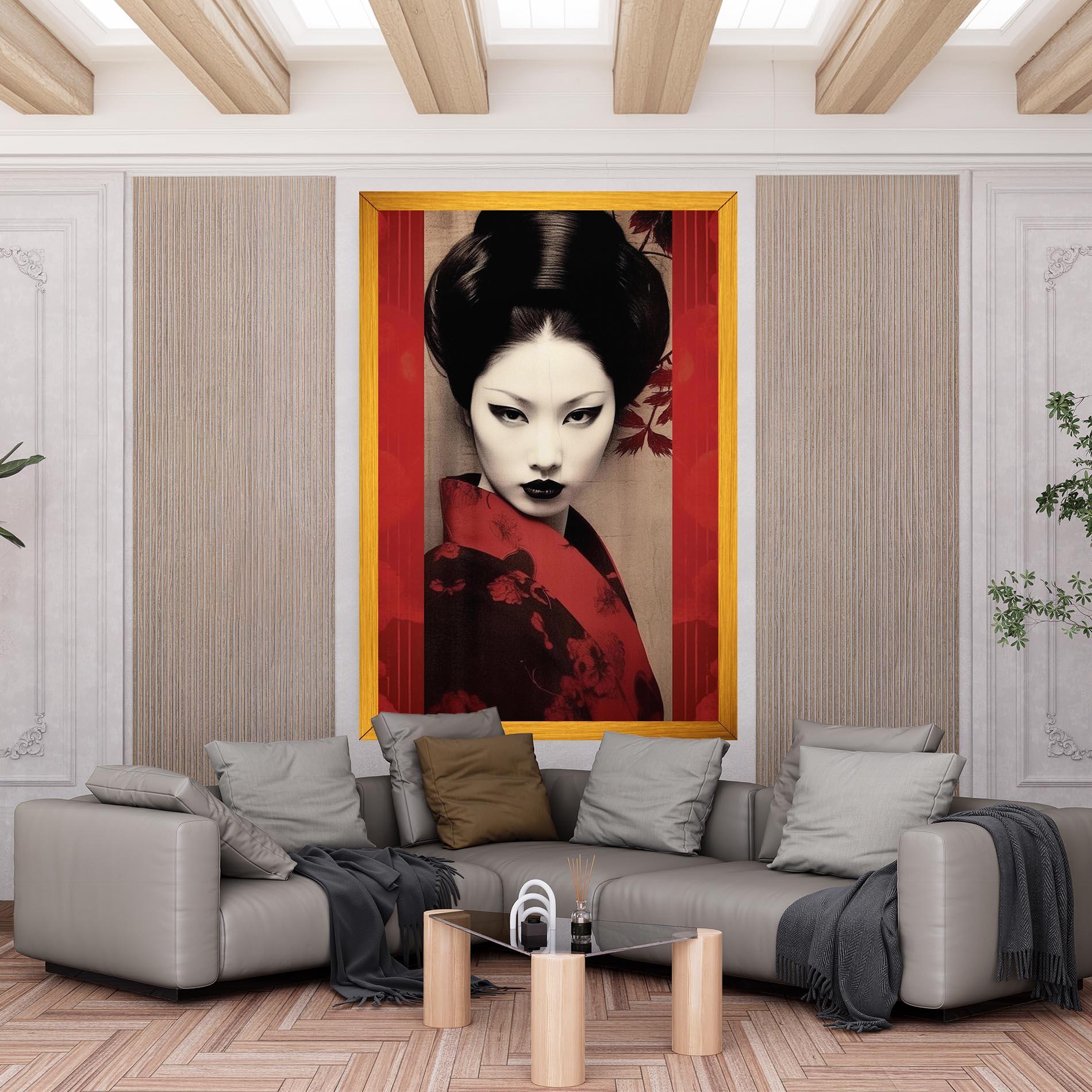 Leinwandbild Black Asiatic Makeup mockup 6