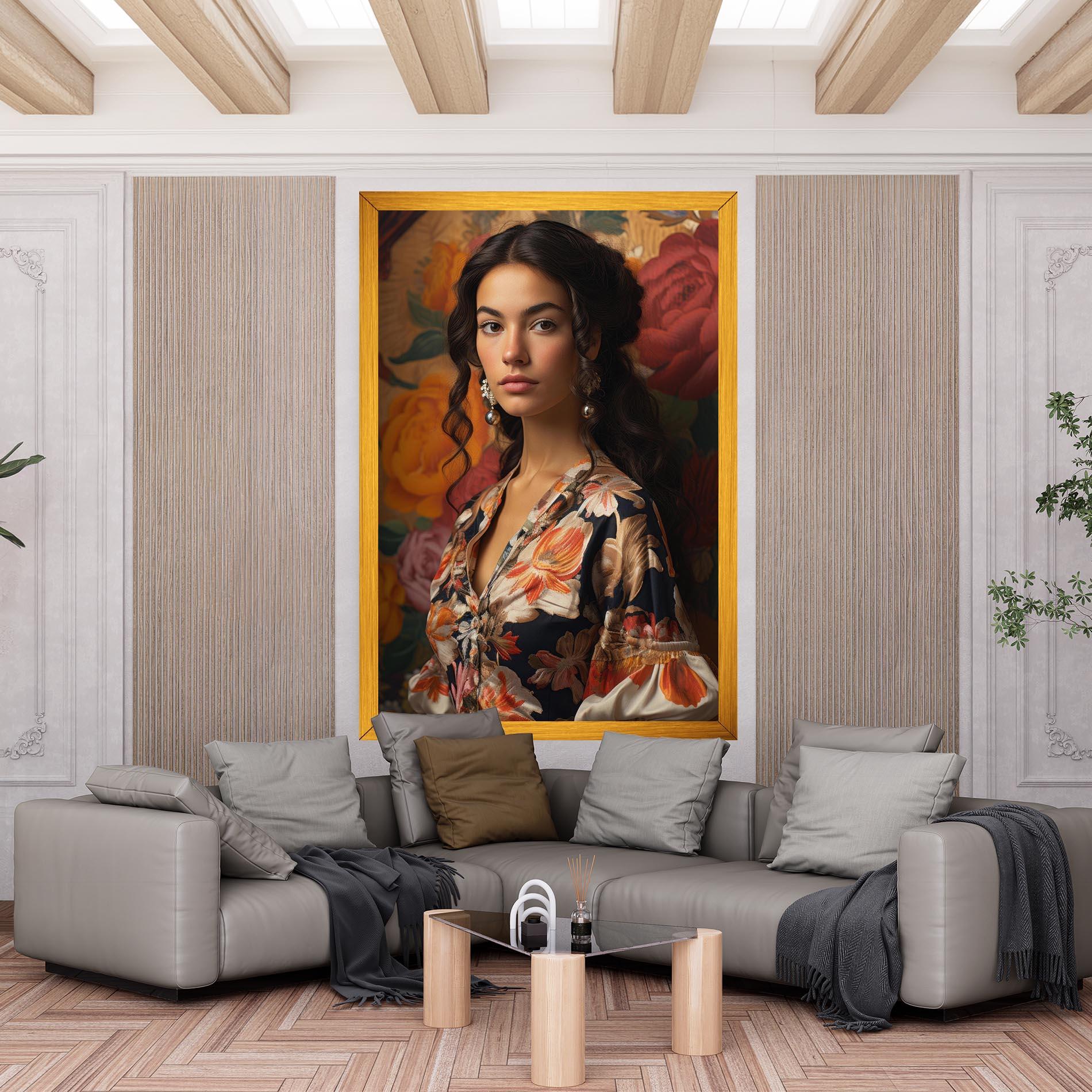 Leinwandbild Floral Dress Lady mockup 6