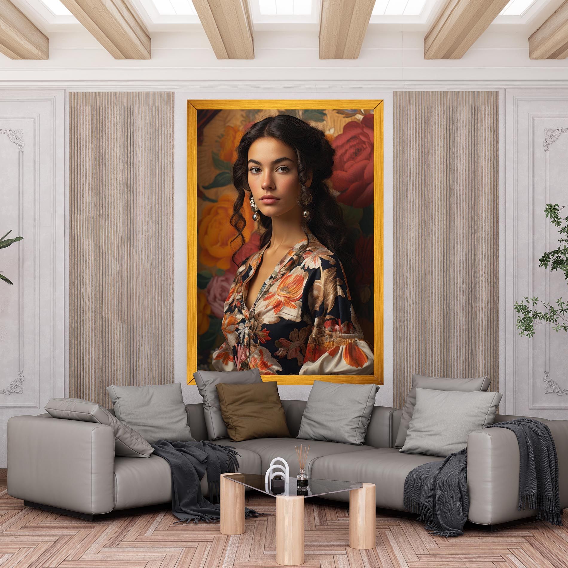 Floral Dress Lady mockup 6