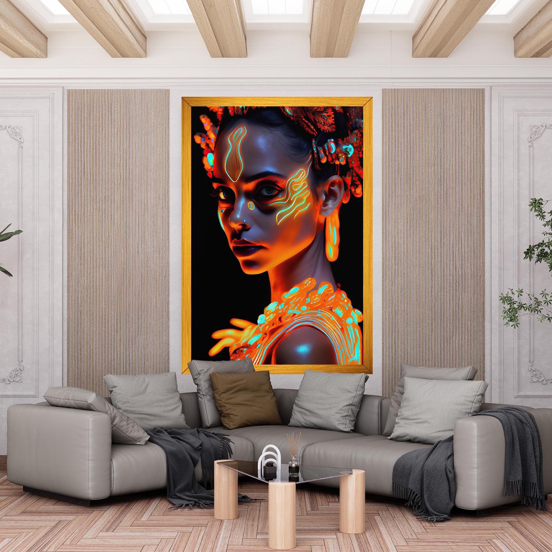 Glowing Face Paint mockup 6