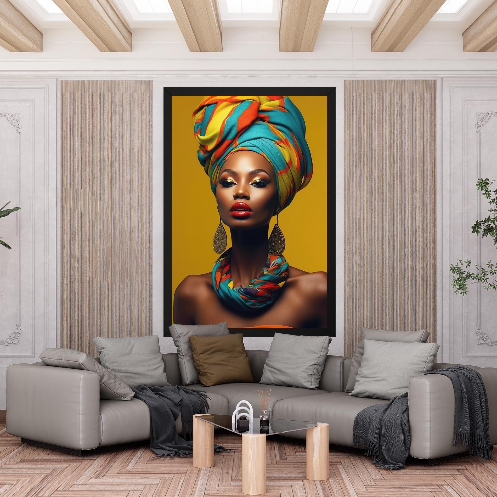 African Yellow Portrait mockup 6
