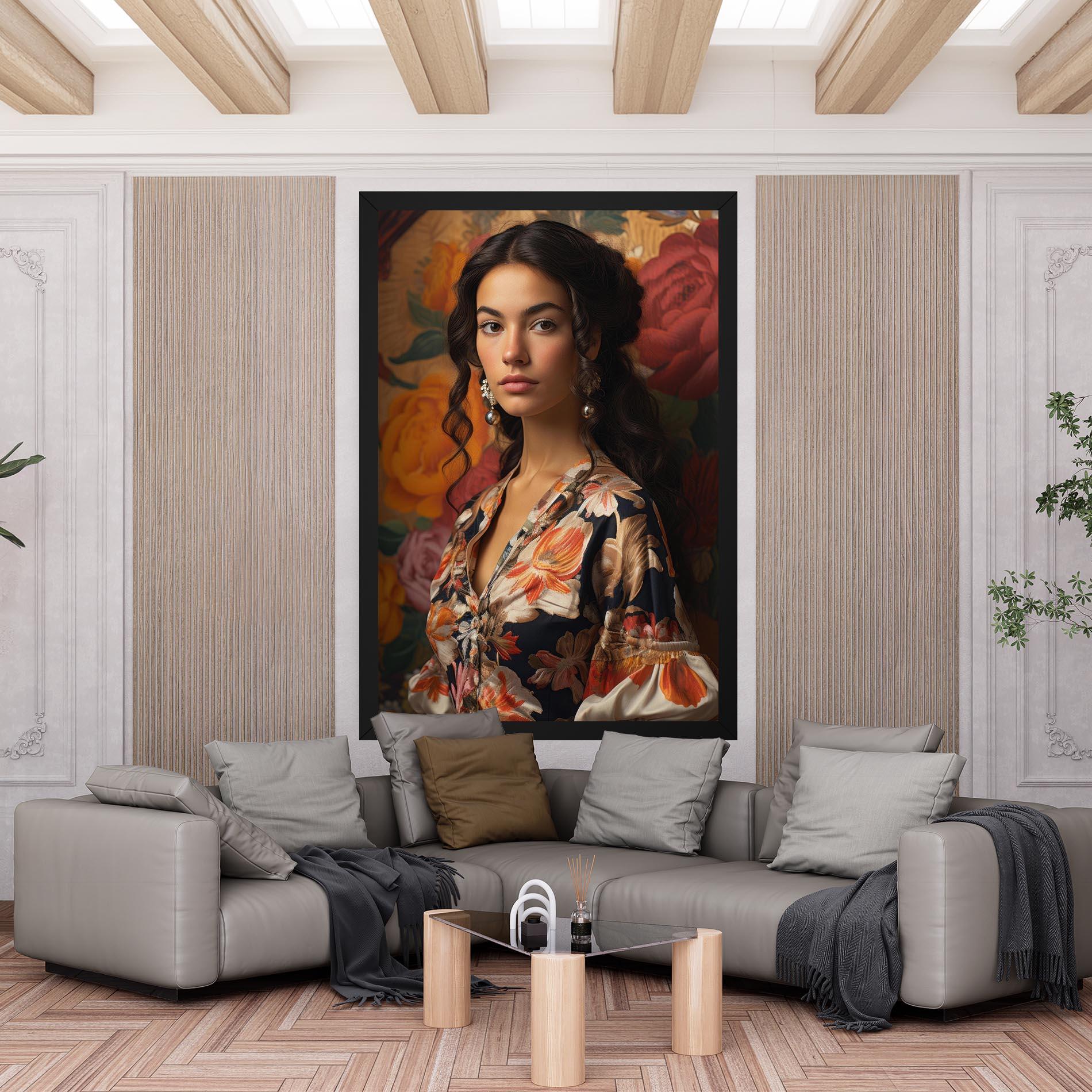 Leinwandbild Floral Dress Lady mockup 6