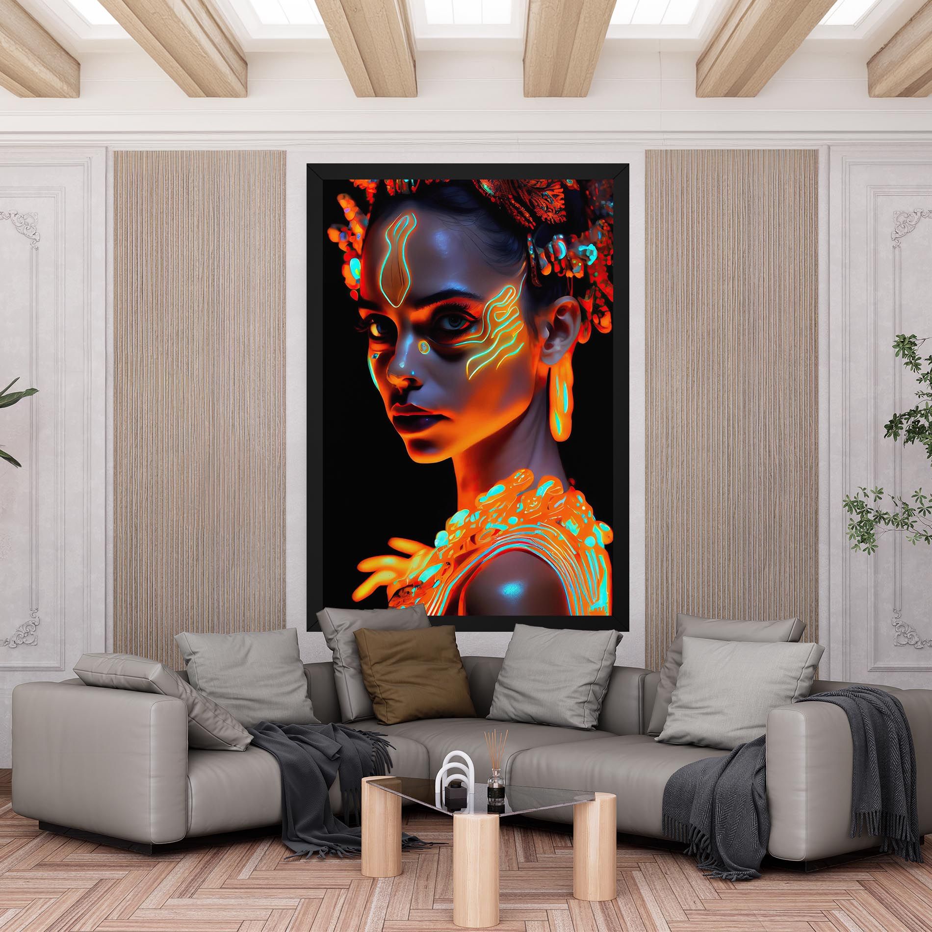 Glowing Face Paint mockup 6