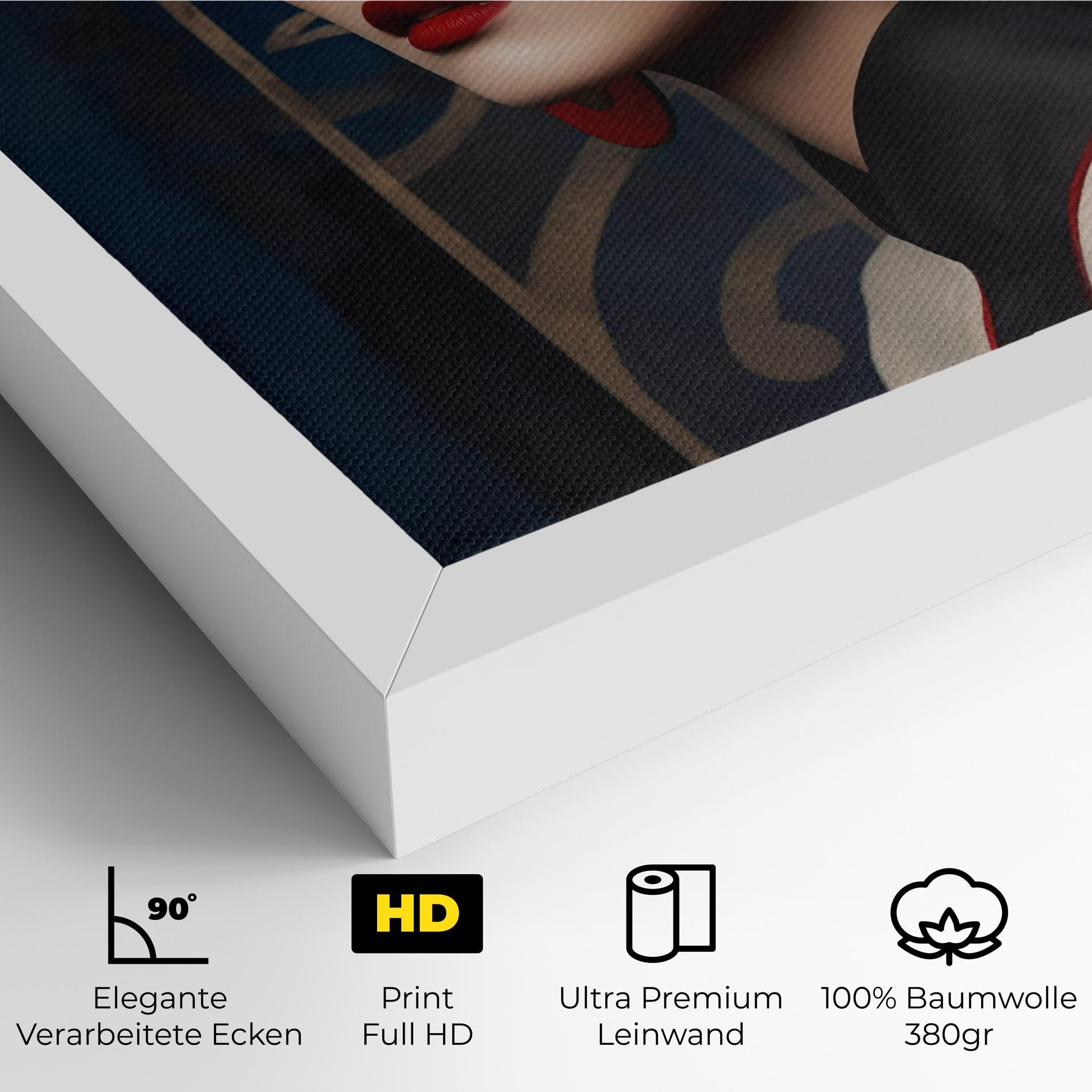 Leinwandbild Asian Big Earrings mockup 4