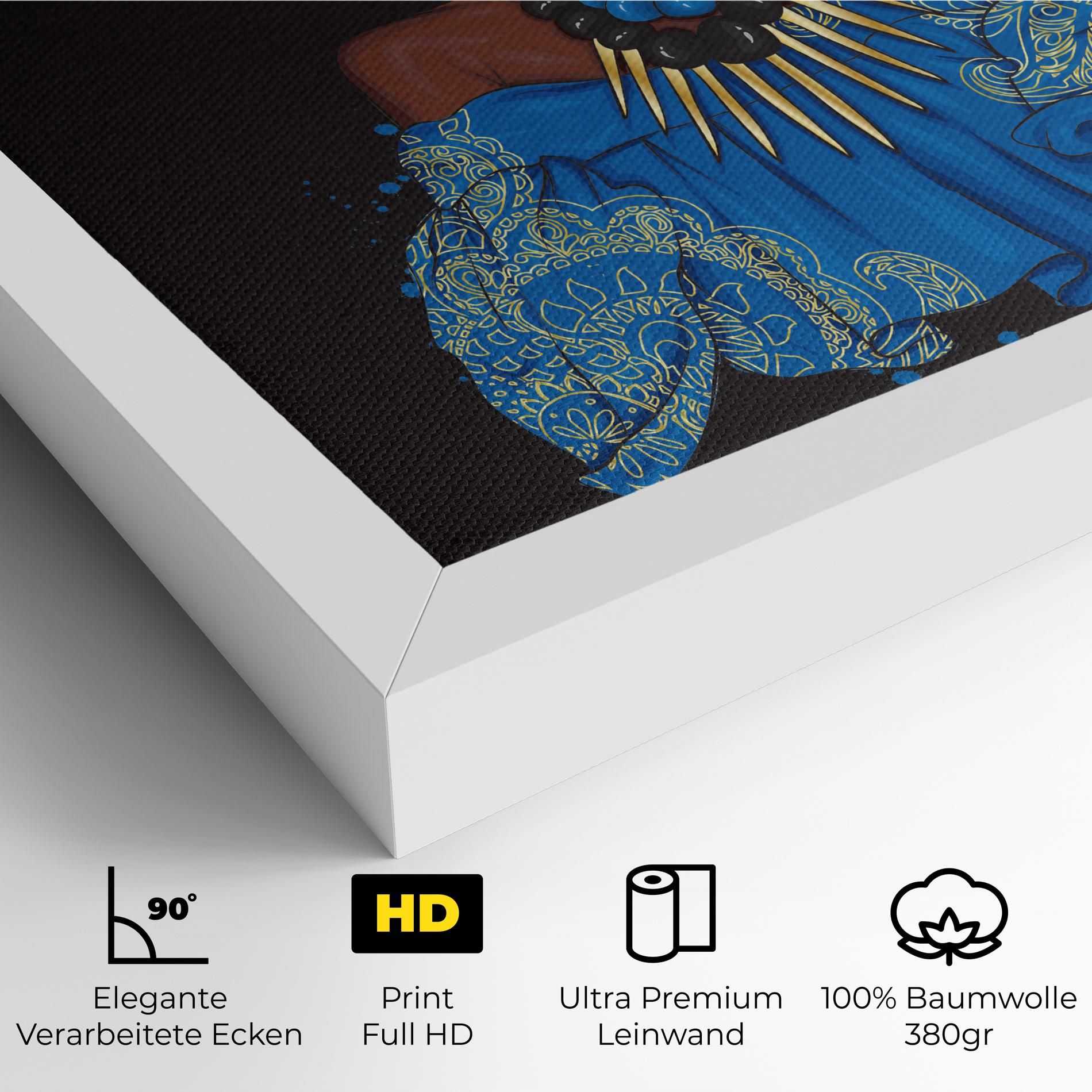 Blue African Outfit mockup 4