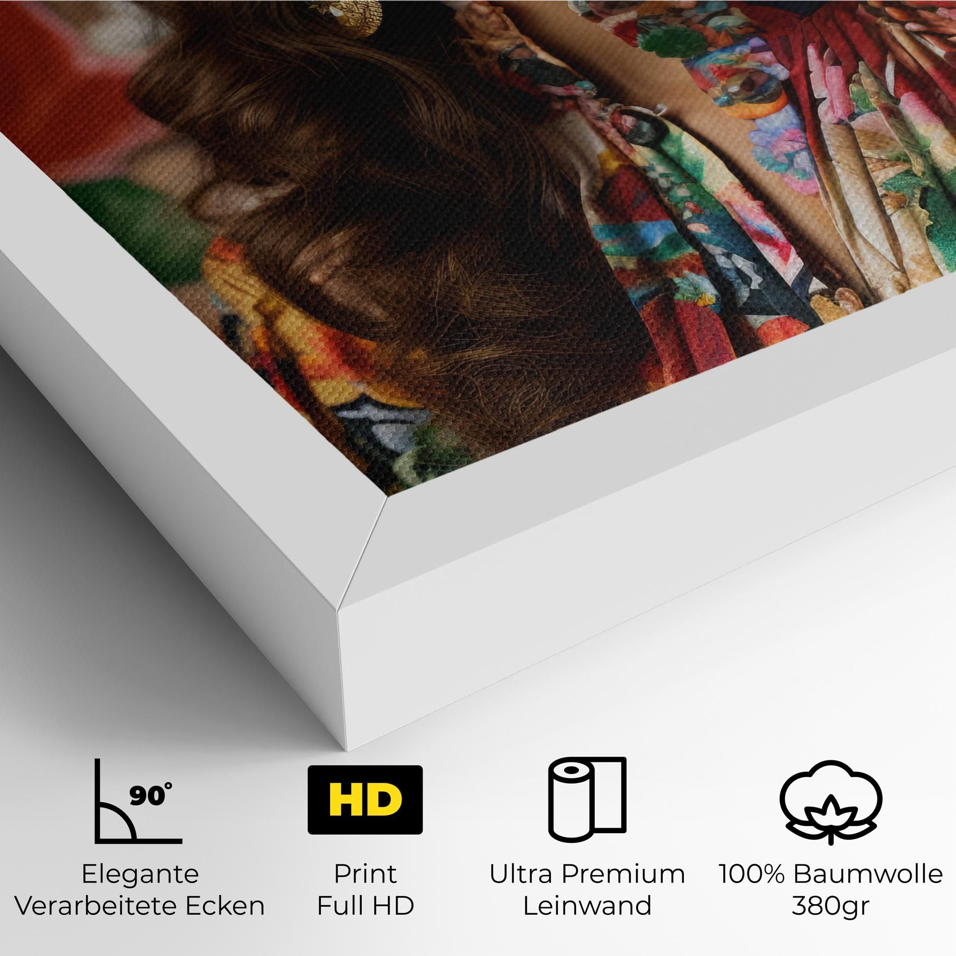 Floral Dress Long Hair mockup 4