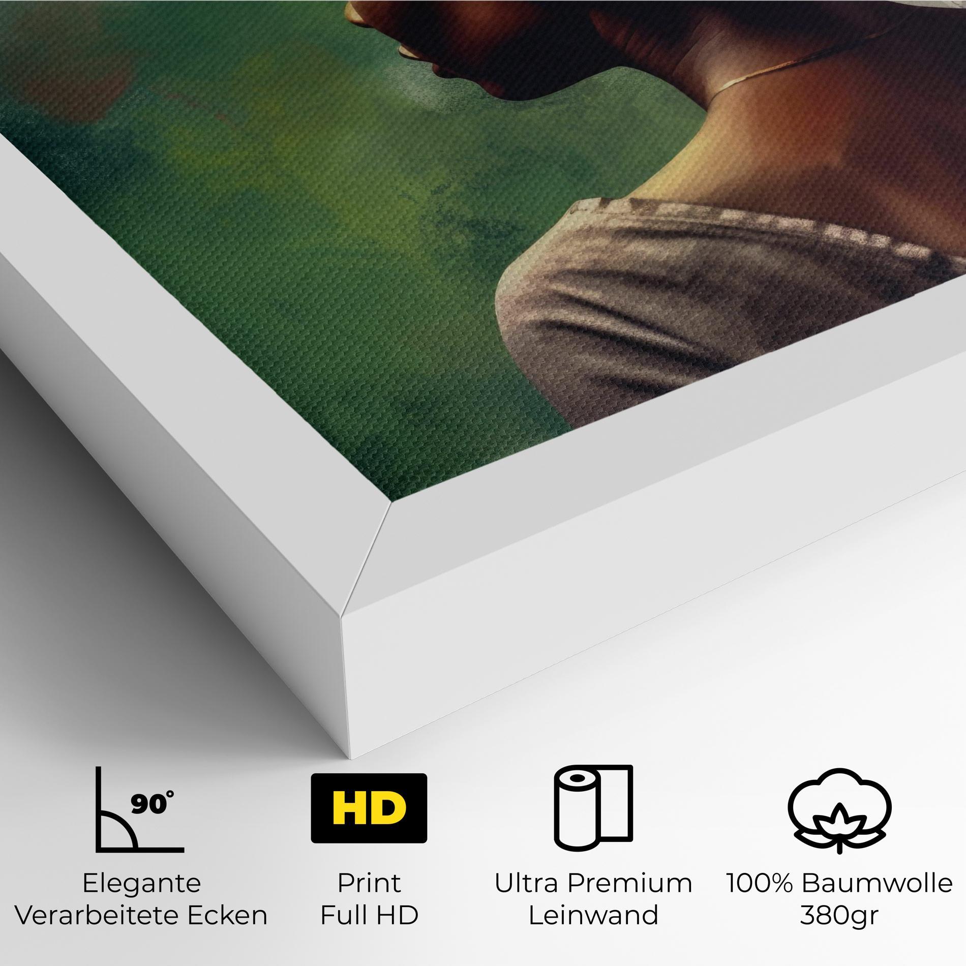 Leinwandbild Yellow Turban Art mockup 4