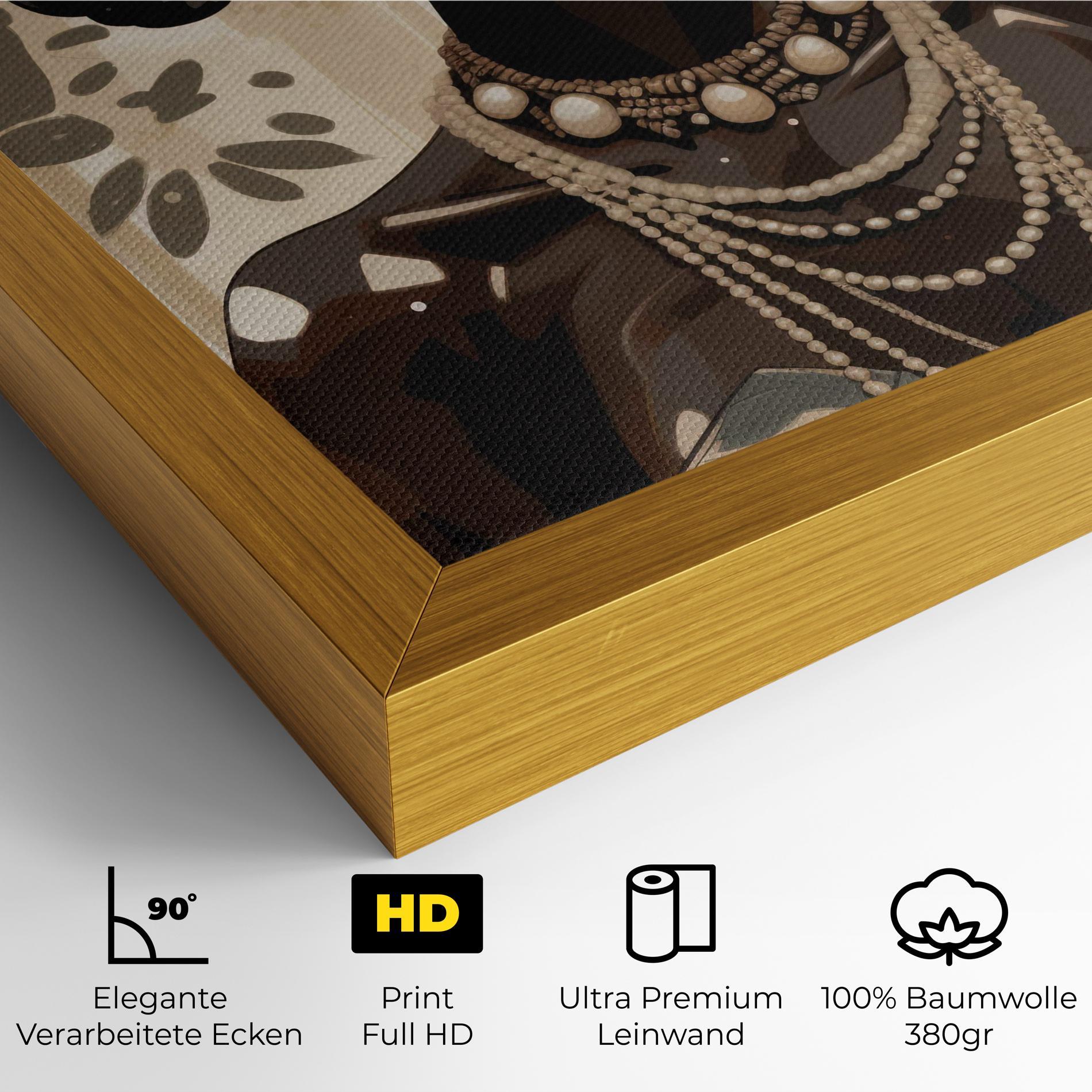 Leinwandbild African Woman On Cream mockup 4