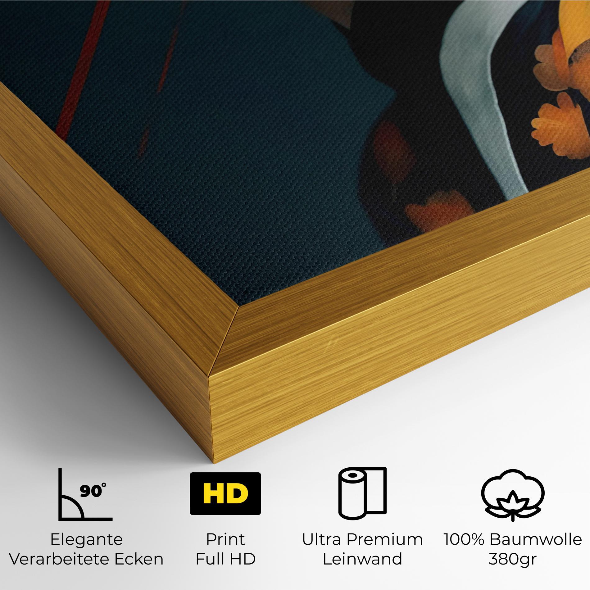 Leinwandbild Asian Painted Woman mockup 4