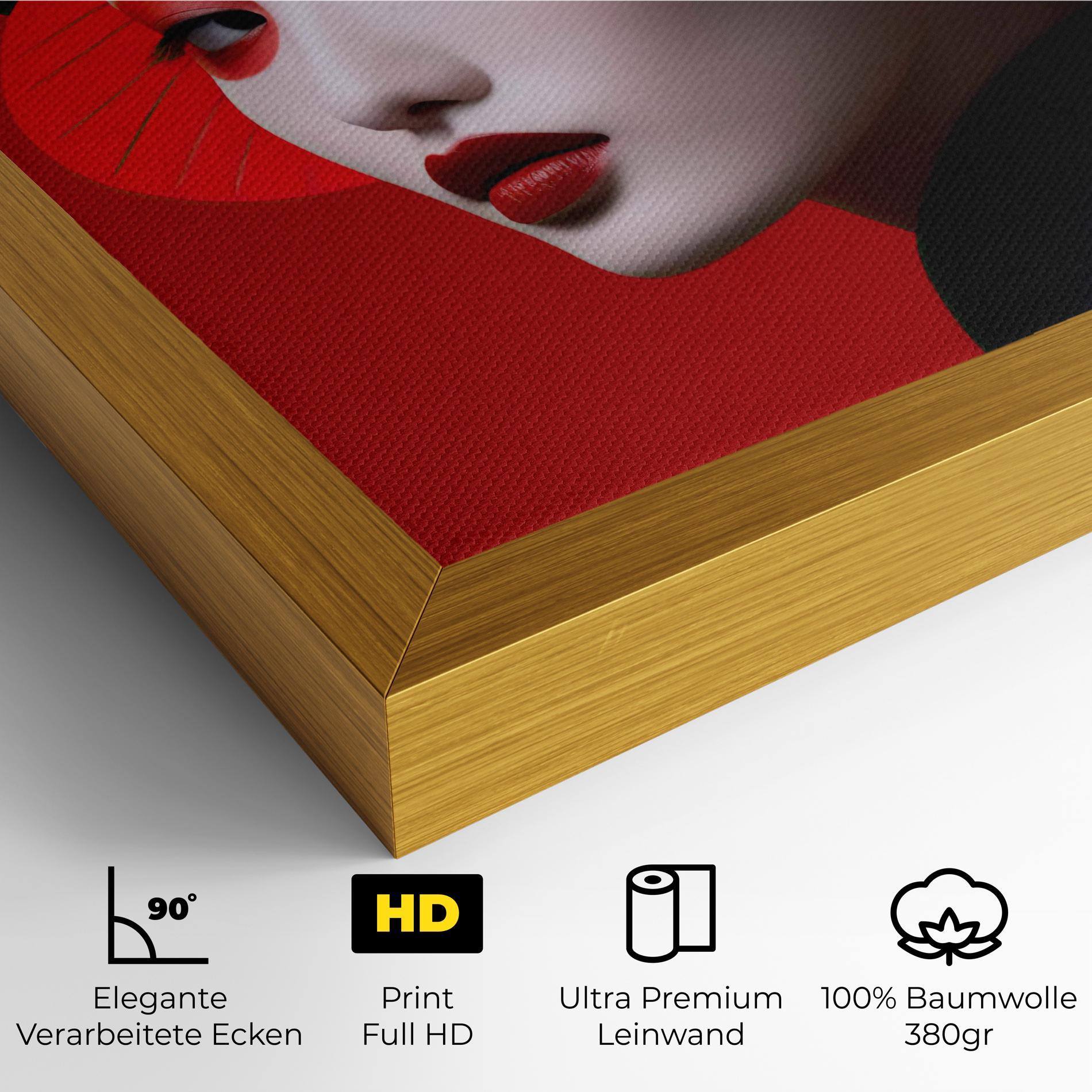 Leinwandbild Asiatic Red Makeup mockup 4