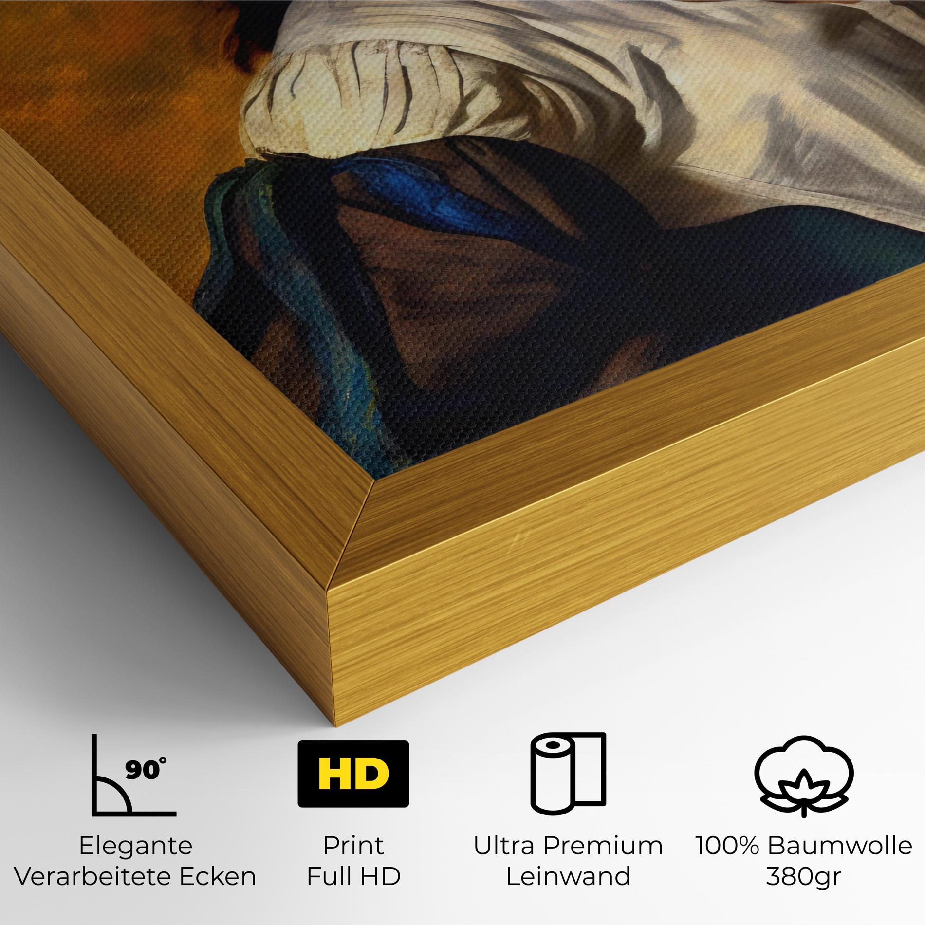 Leinwandbild Beautiful Brunette Art mockup 4