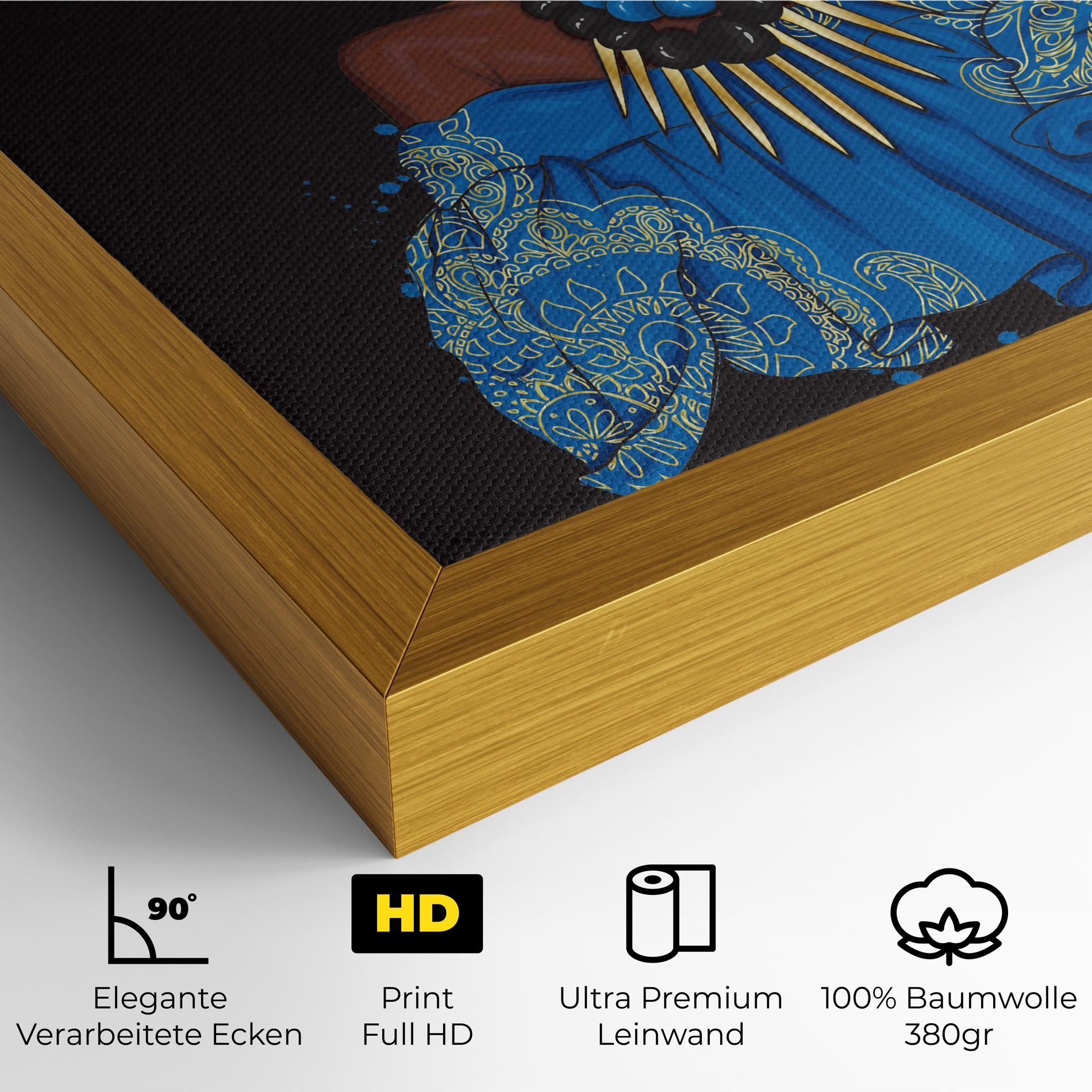 Blue African Outfit mockup 4