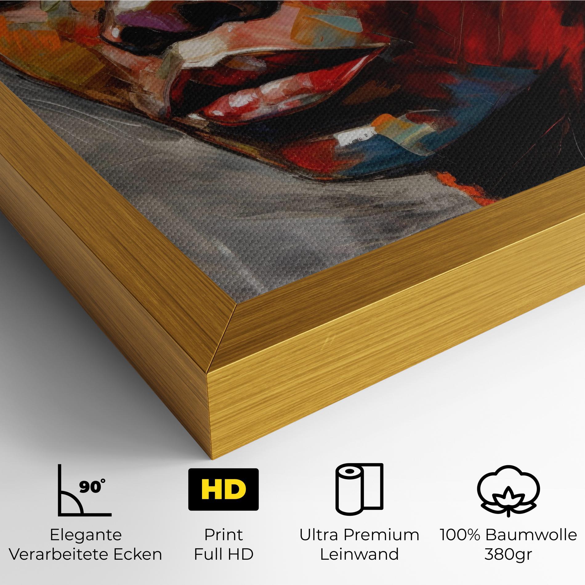 Leinwandbild Intense Portrait Art mockup 4