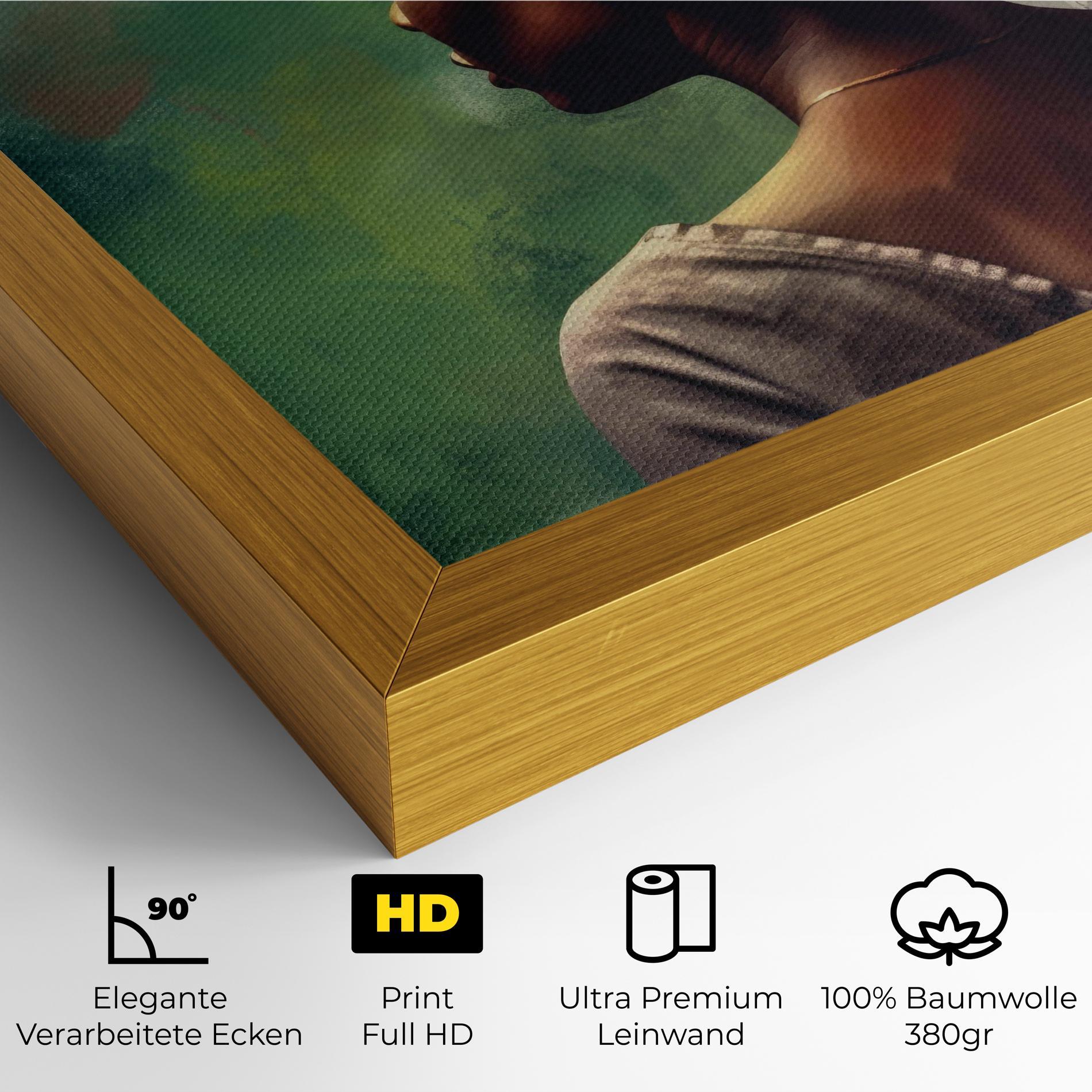 Leinwandbild Yellow Turban Art mockup 4