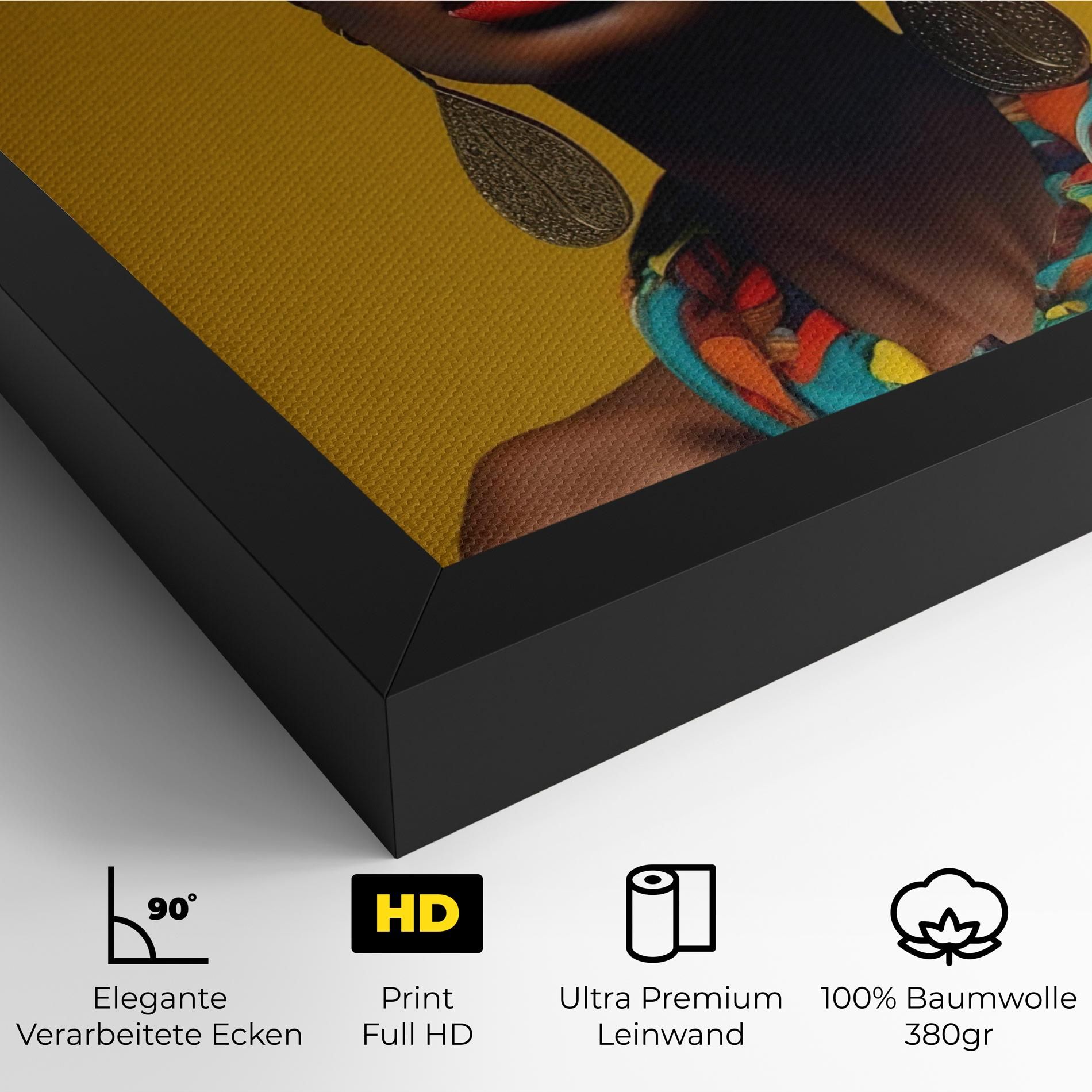 African Yellow Portrait mockup 4