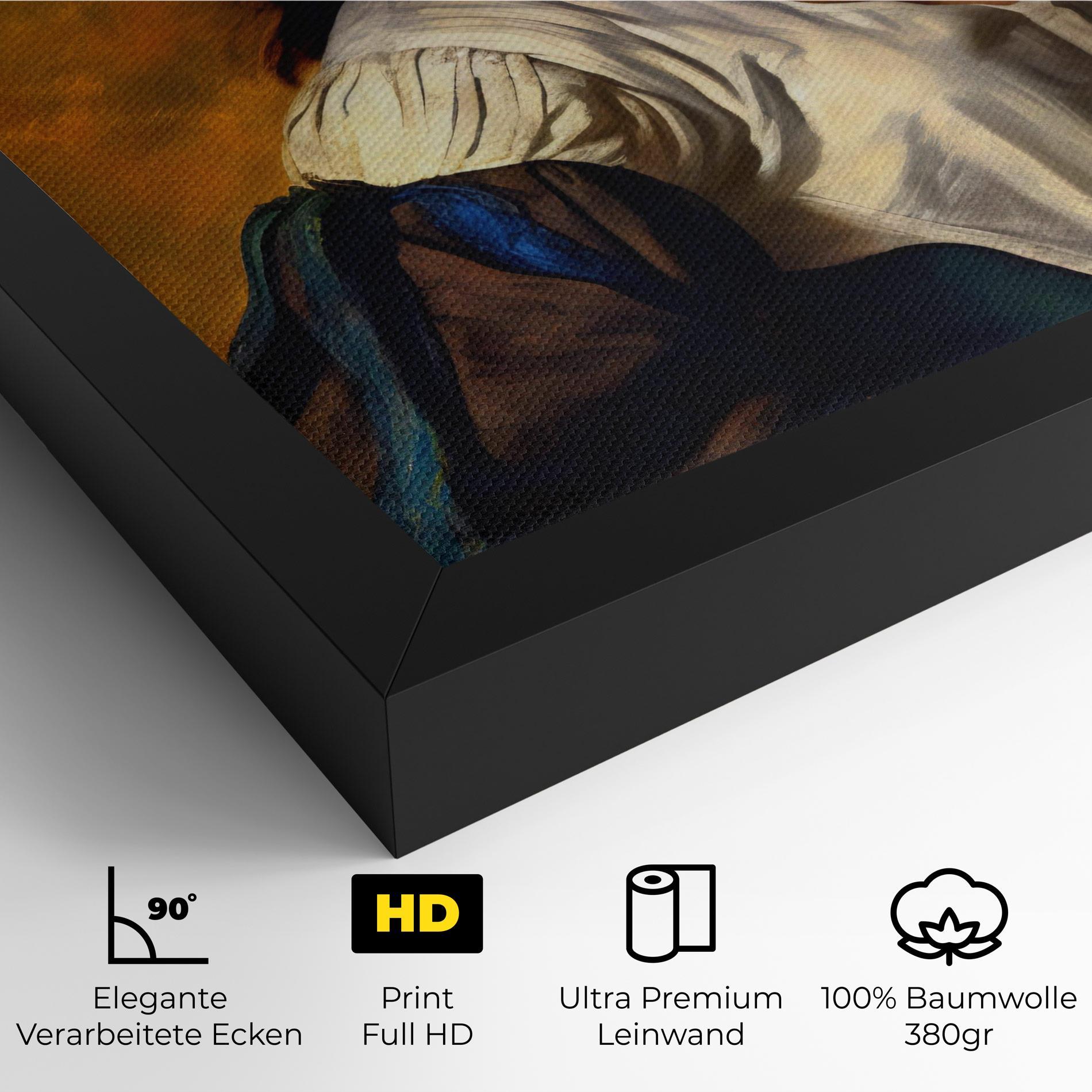 Leinwandbild Beautiful Brunette Art mockup 4