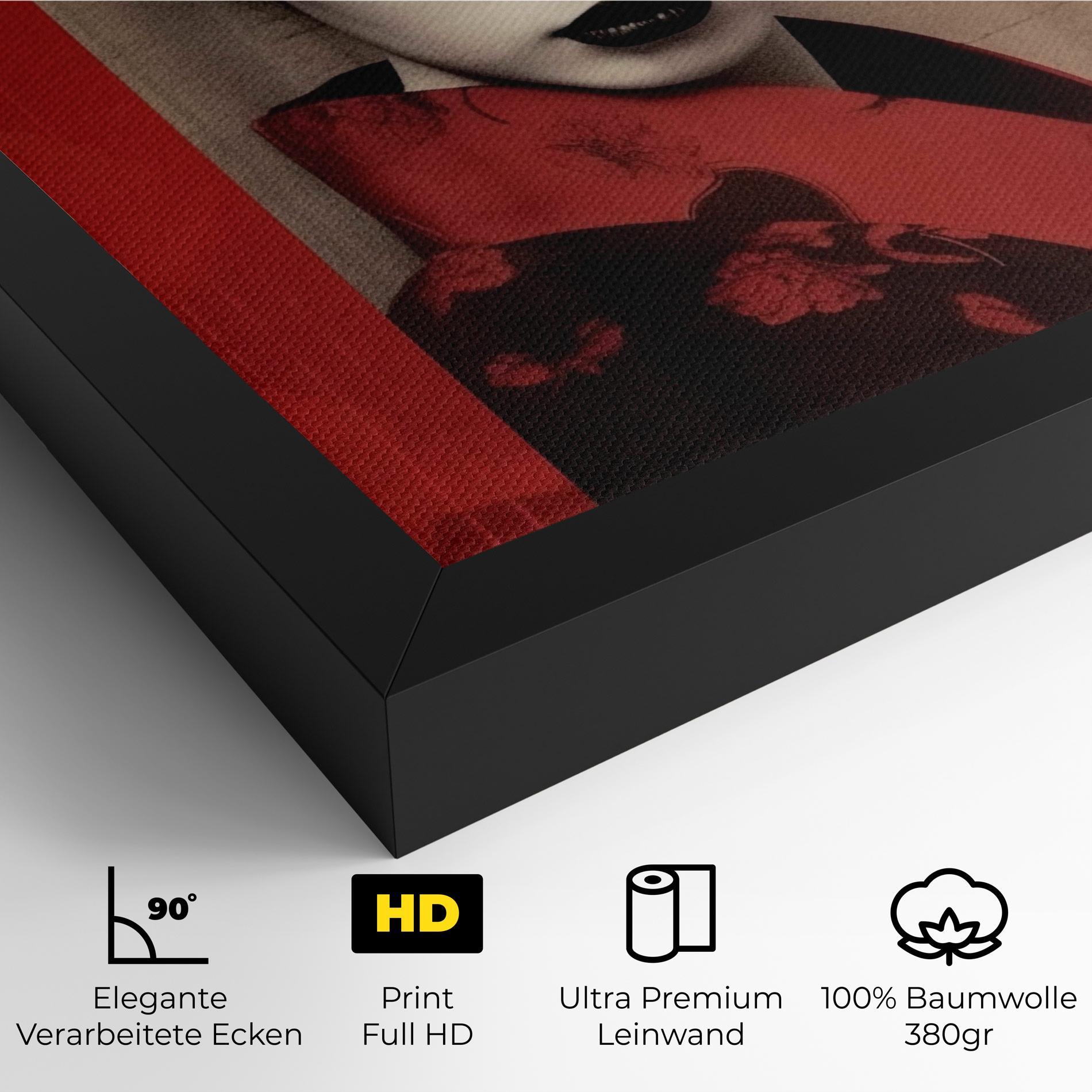 Leinwandbild Black Asiatic Makeup mockup 4