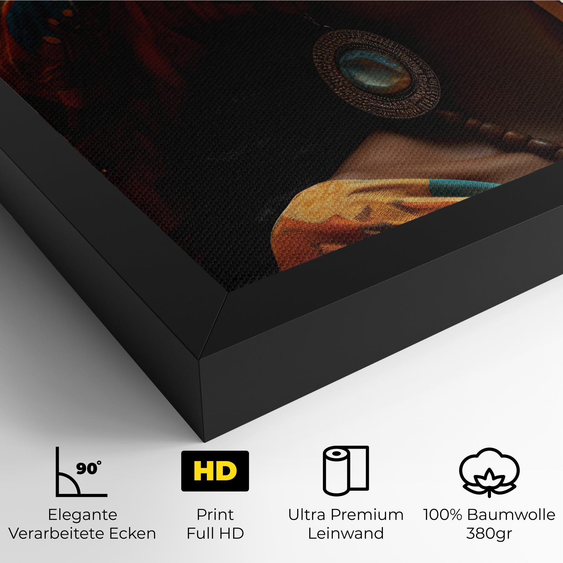 Leinwandbild Fashion African Portrait mockup 4