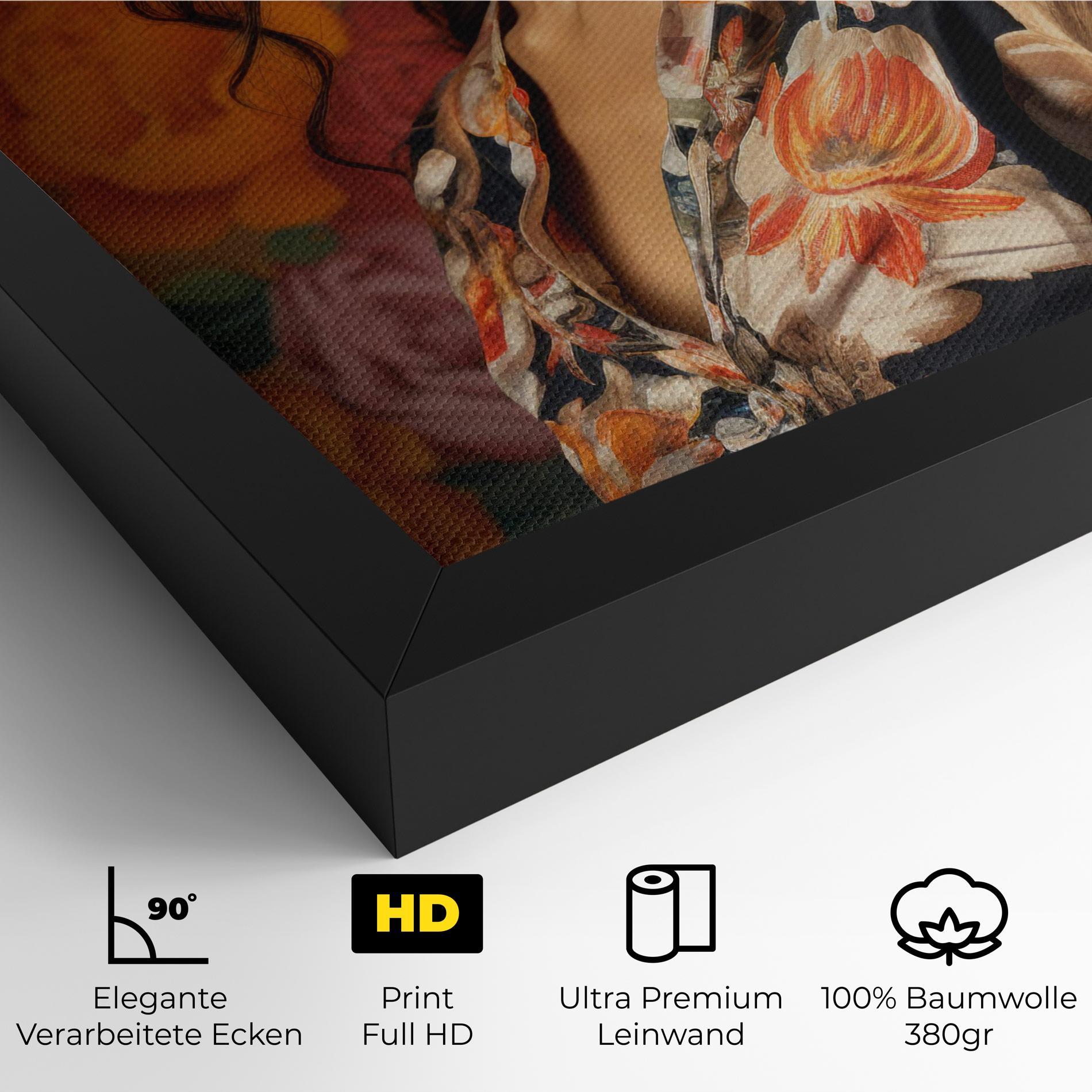 Leinwandbild Floral Dress Lady mockup 4